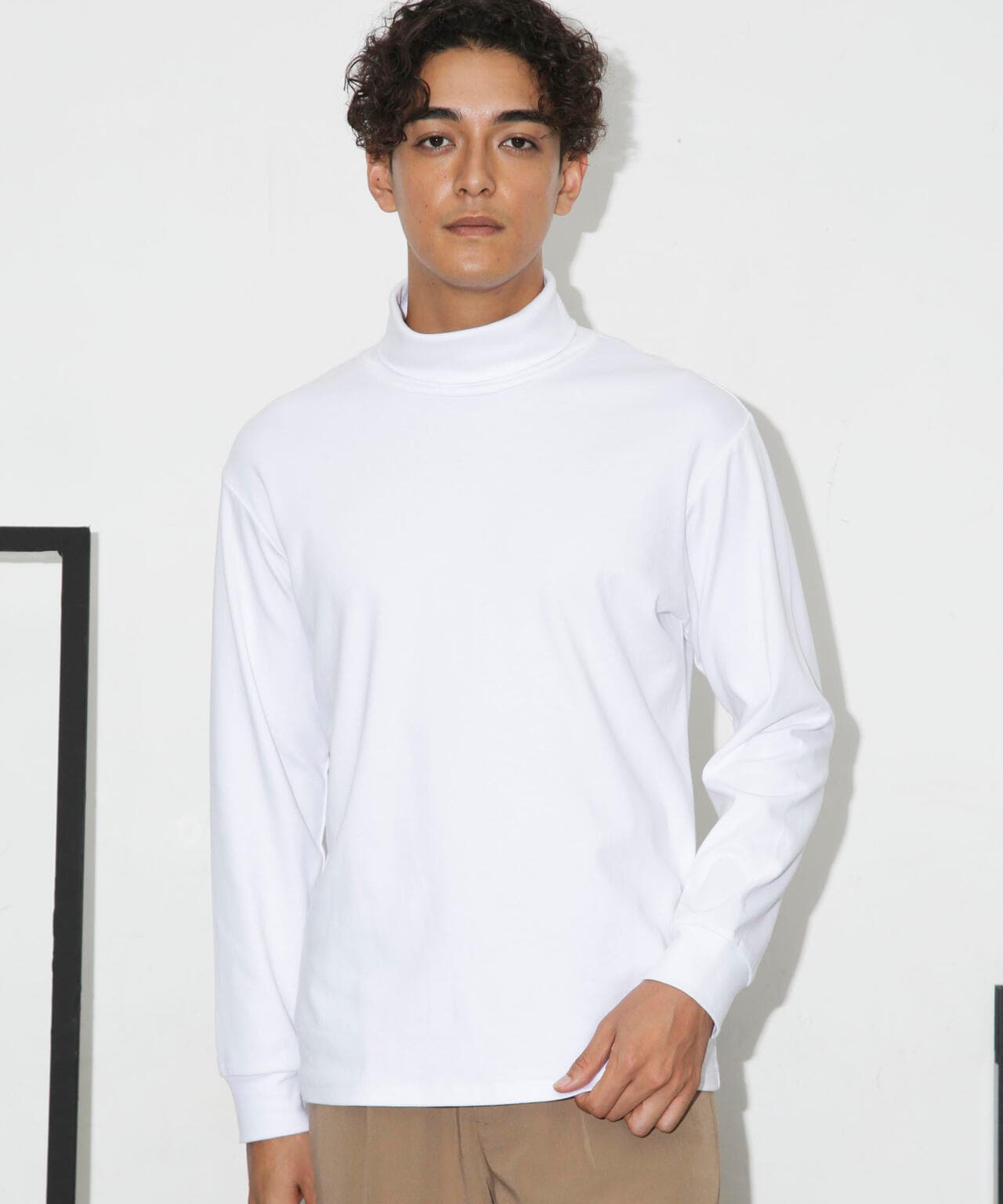 Anti Soaked(R) 汗染み防止 スムースタートルネックTシャツ 長袖 6684223206