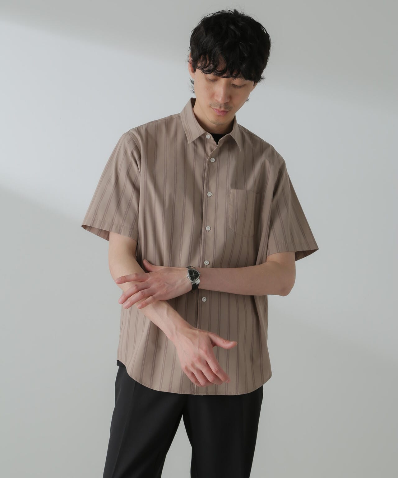 「ICE FLOW LINEN」バリエーションシャツ 半袖 6684121207