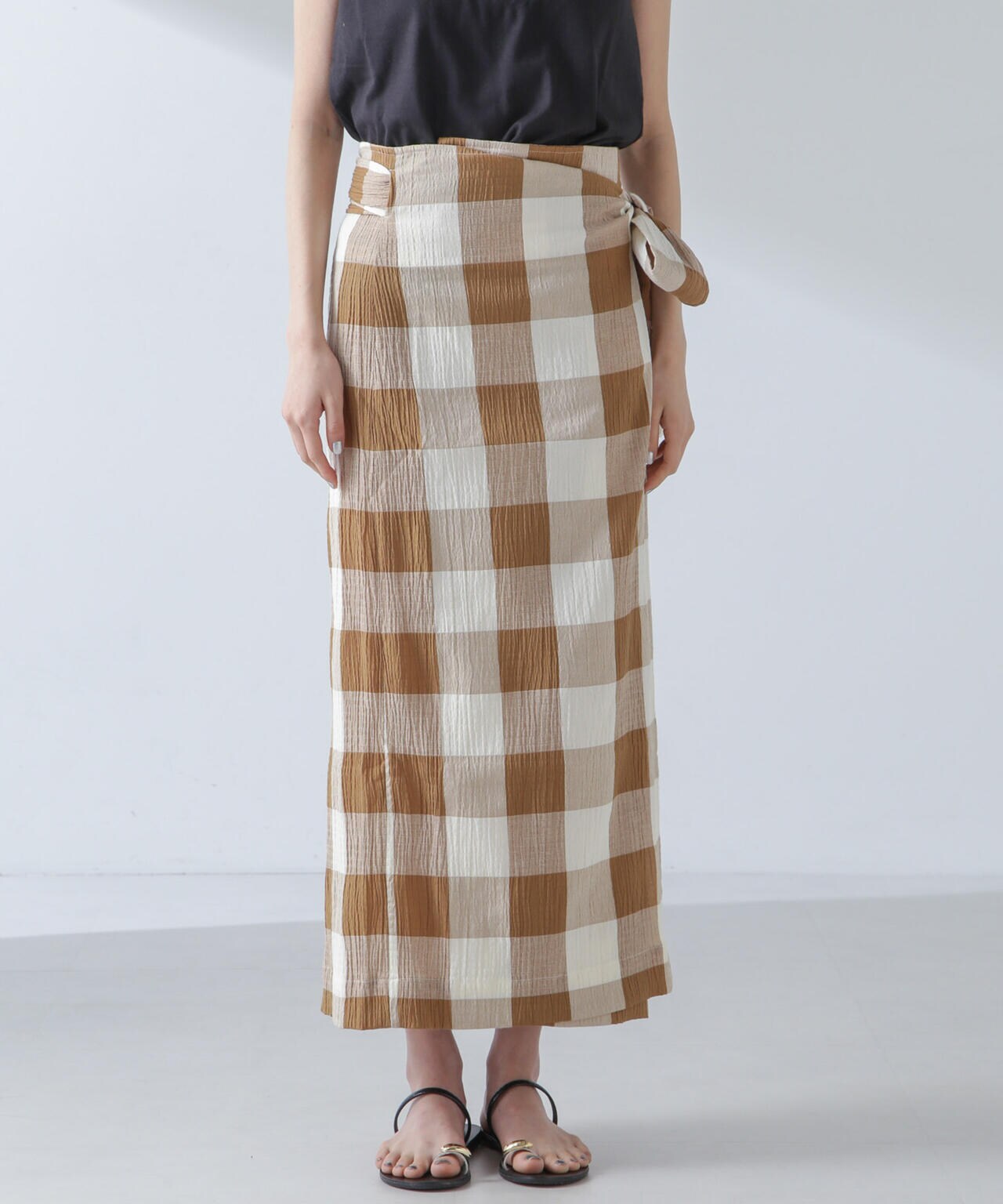 RITA ROW/Checkered pareo skirt 6714130010