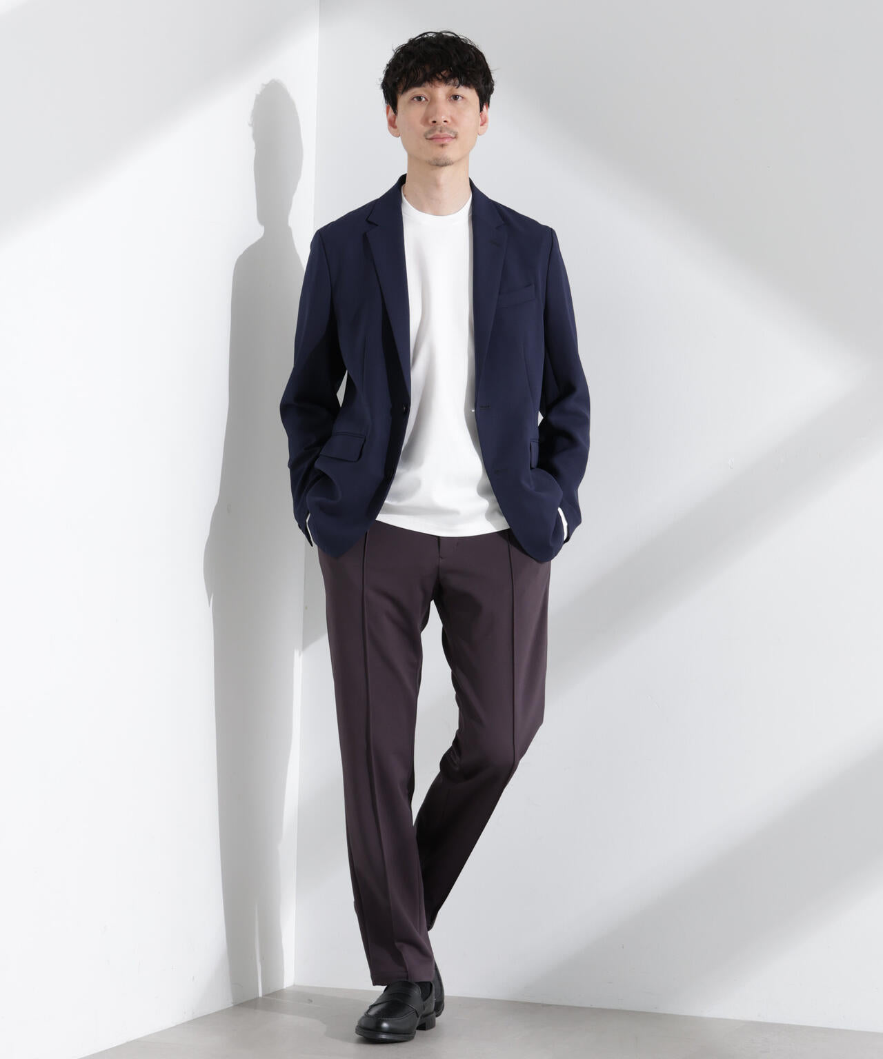 「N TROUSERS BASIC」TEXBRID(R)ポンチストレッチパンツ(セットアップ可) 6685129204