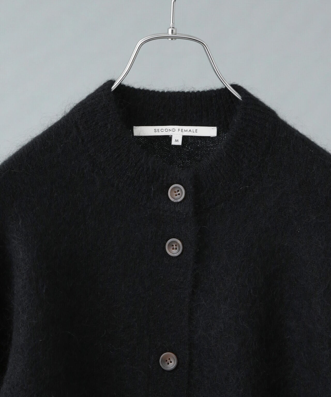 SECOND FEMALE/Brook Knit Plain Cardigan 6714222059