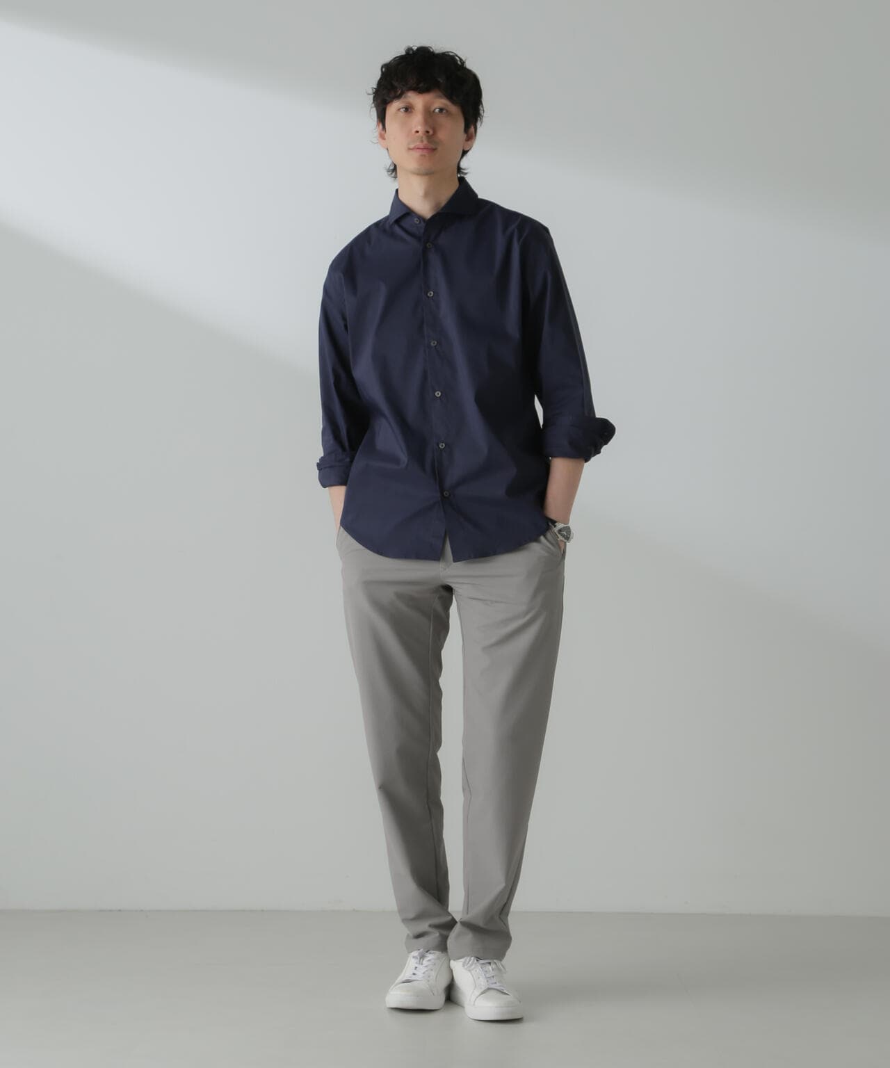 「ICE FLOW LINEN」カッタウェイシャツ 長袖 6684120224