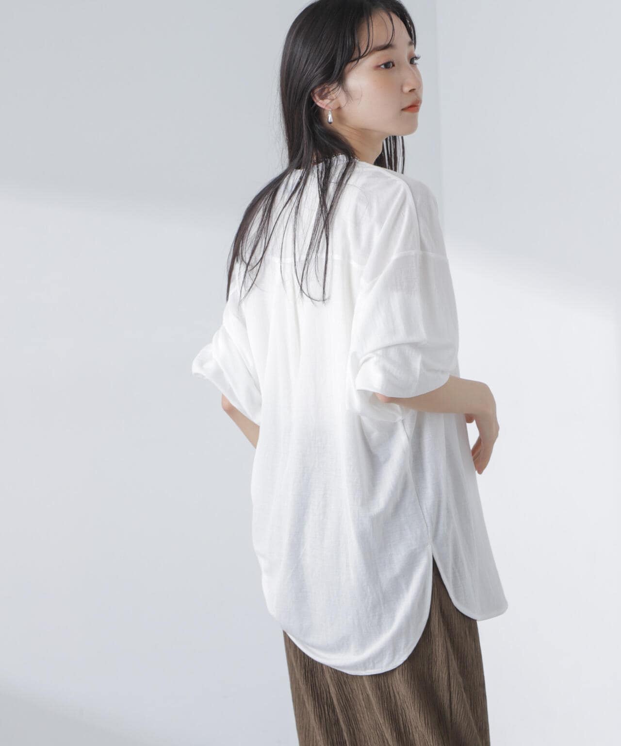 シアーカットワイドシャツ 6734123314