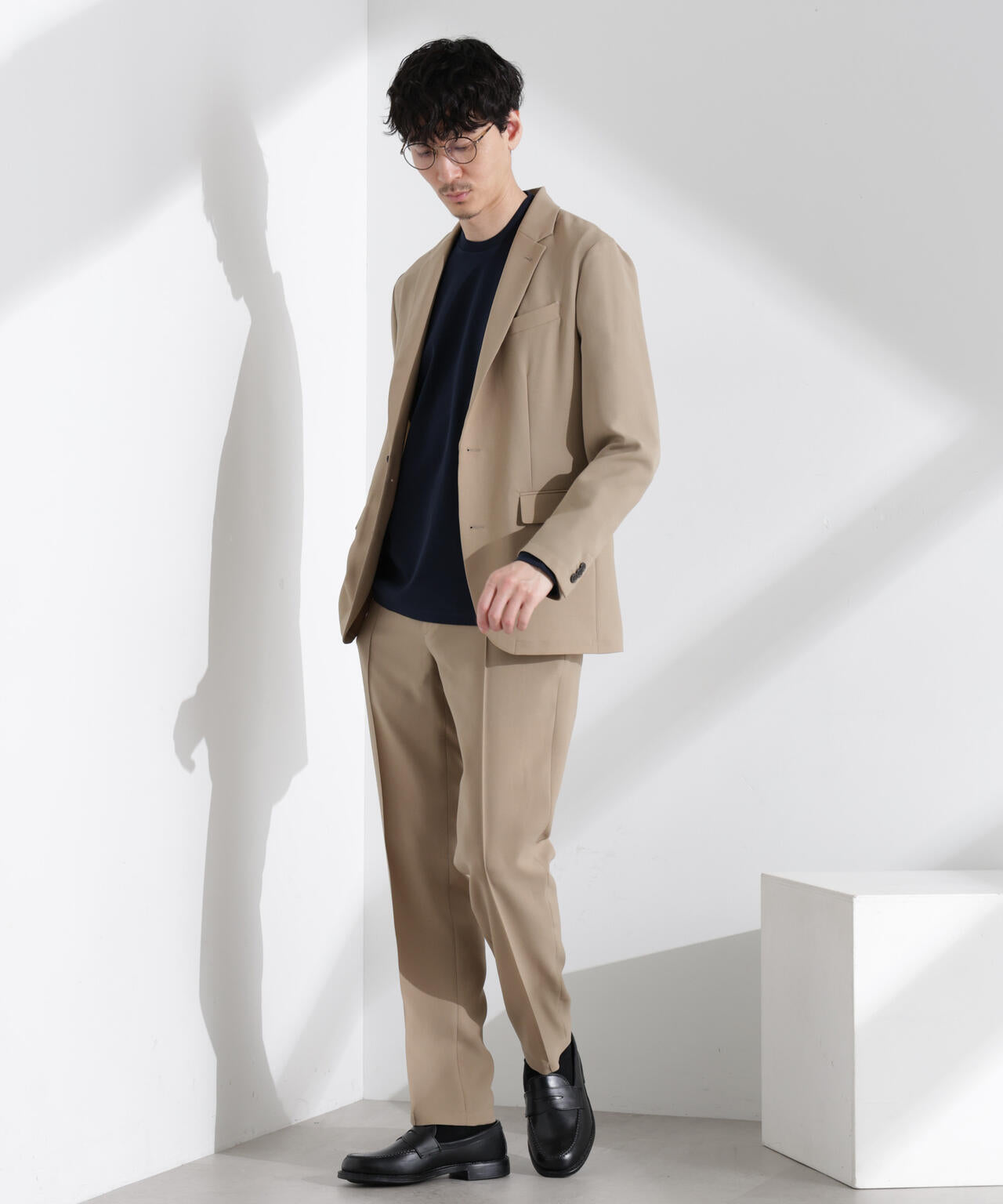 「N TROUSERS PREMIUM」強撚ピケストレッチパンツ(セットアップ可) 6685129201