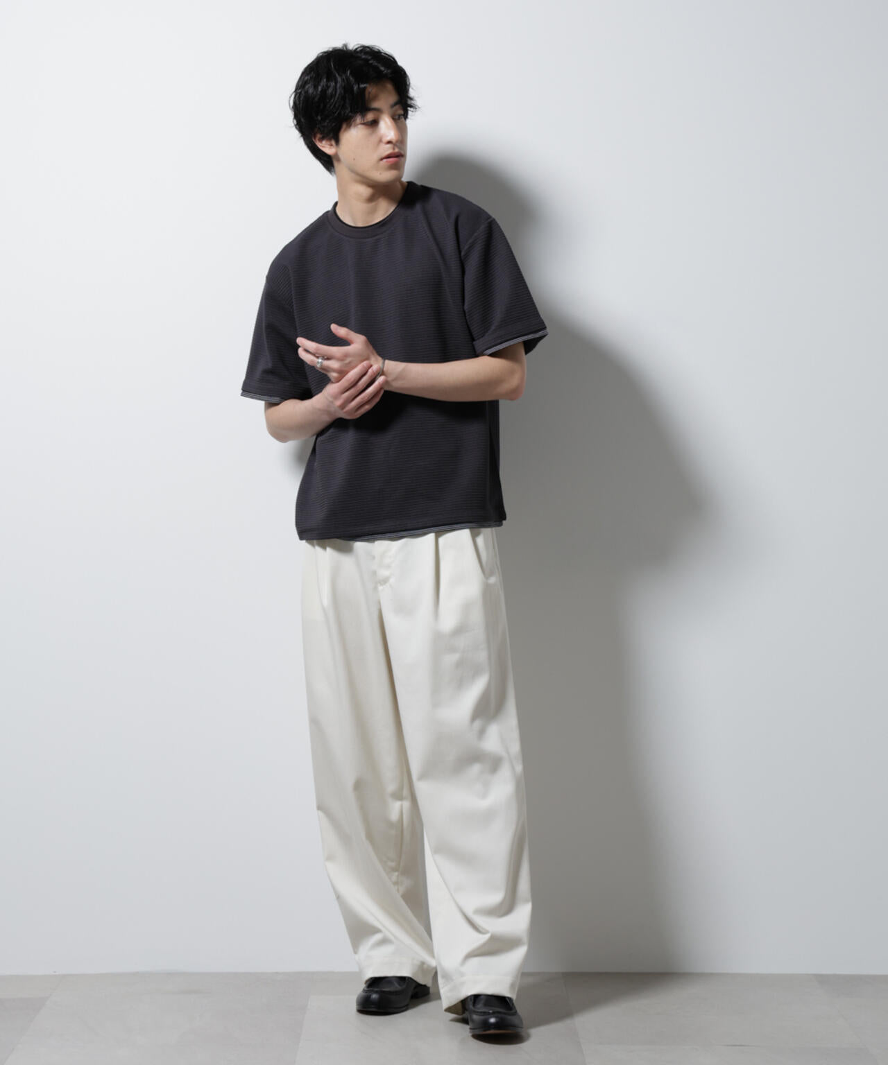 ガーターフェイクレイヤードTシャツ 半袖 6725124236