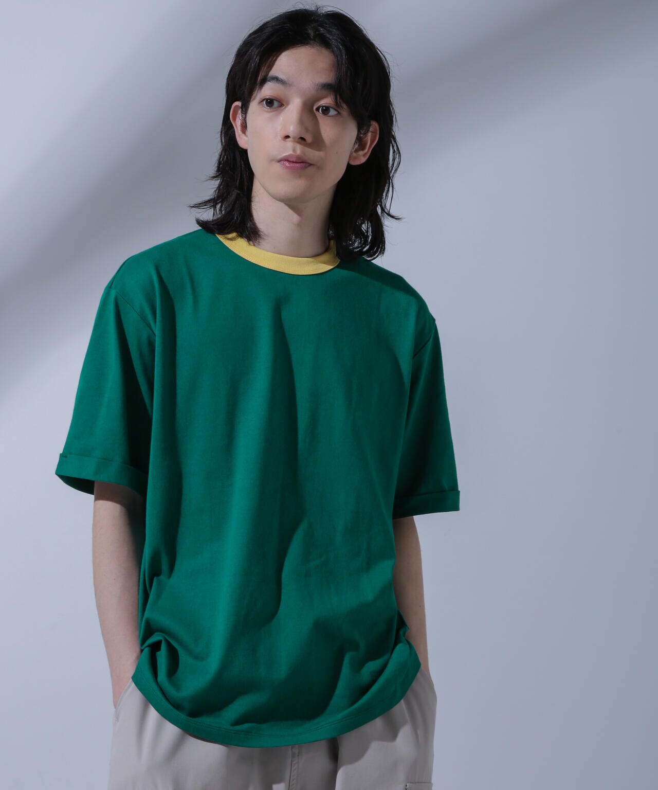 Anti Soaked 汗染み防止 リンガーネックTシャツ 6684124215
