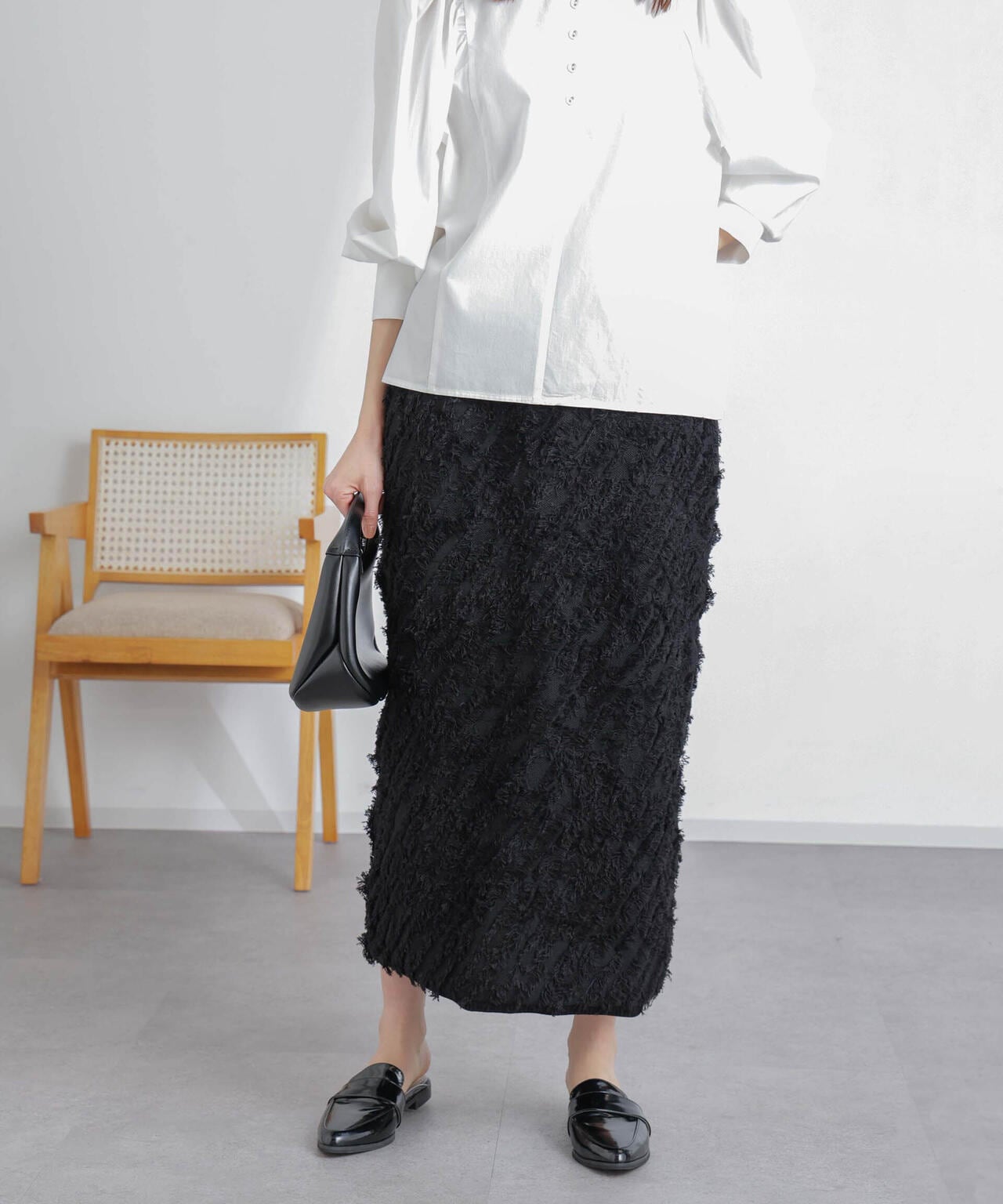 限定Price！SALE フロントスリット ニットスカート TINA：JOJUN