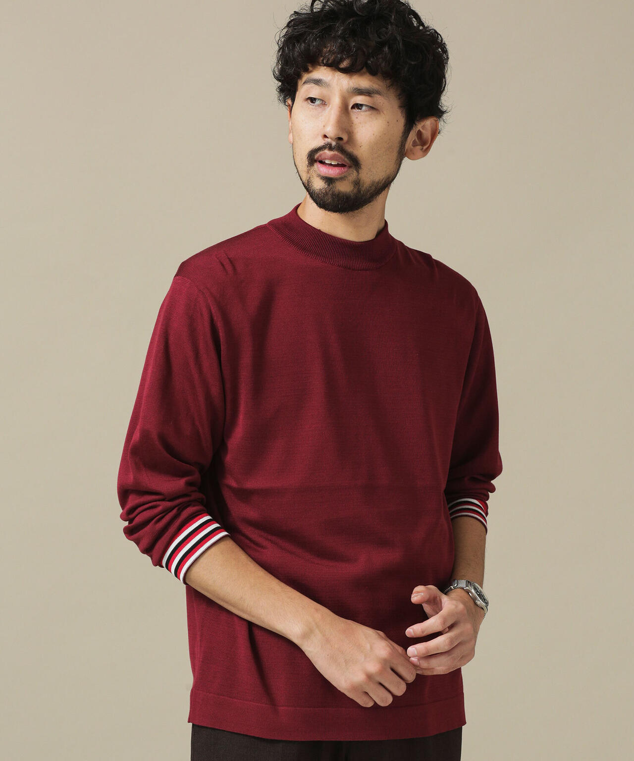 ［JAL×AXF×NU］シルクモックネックJAPANニット 6681222024