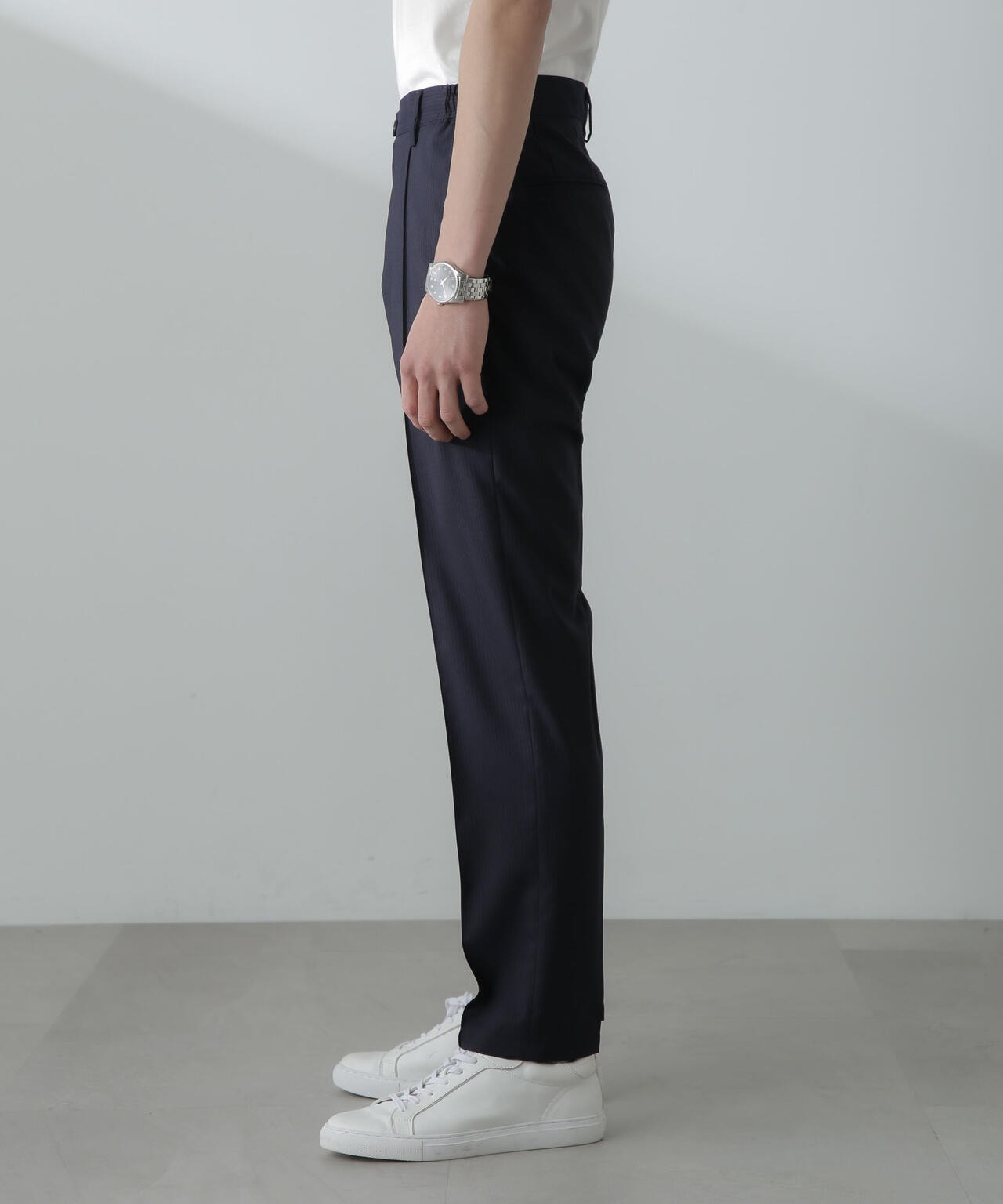 N TROUSERS」サマーウール TW ストライプ パンツ (セットアップ可)