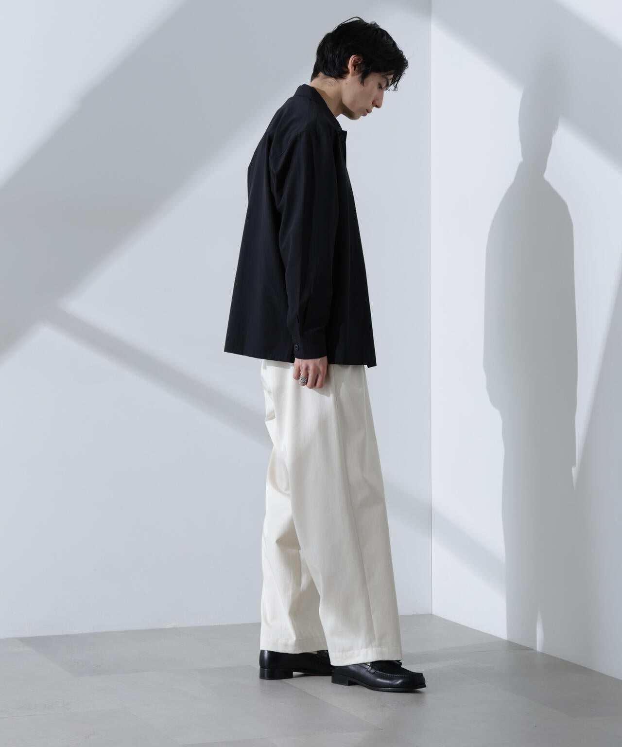 ストレッチワイドシャツブルゾン(セットアップ可) 6725112207
