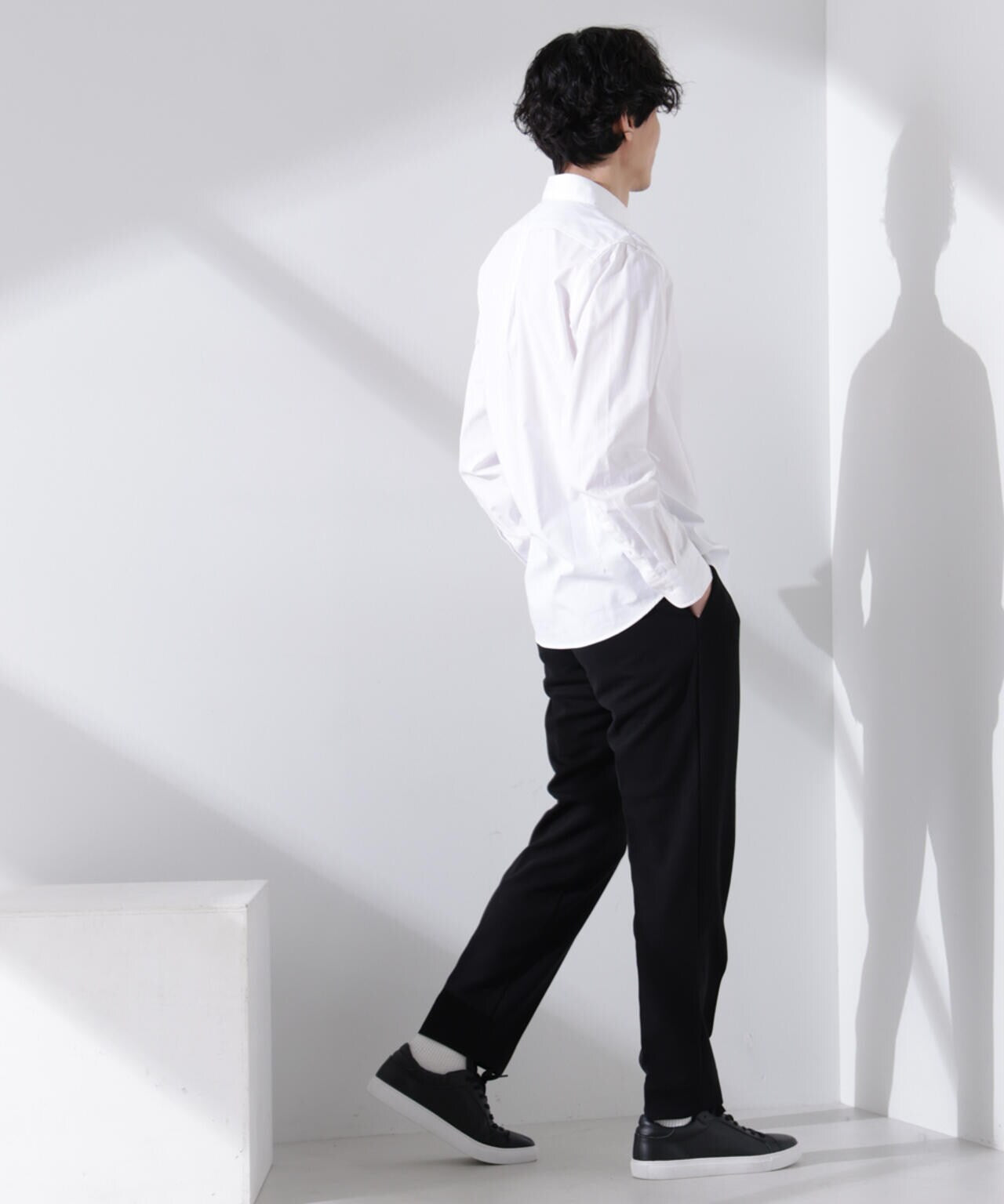 ｢N shirt｣Anti Soaked(R) 汗染み防止ホリゾンタルカラーシャツ長袖 6685120202