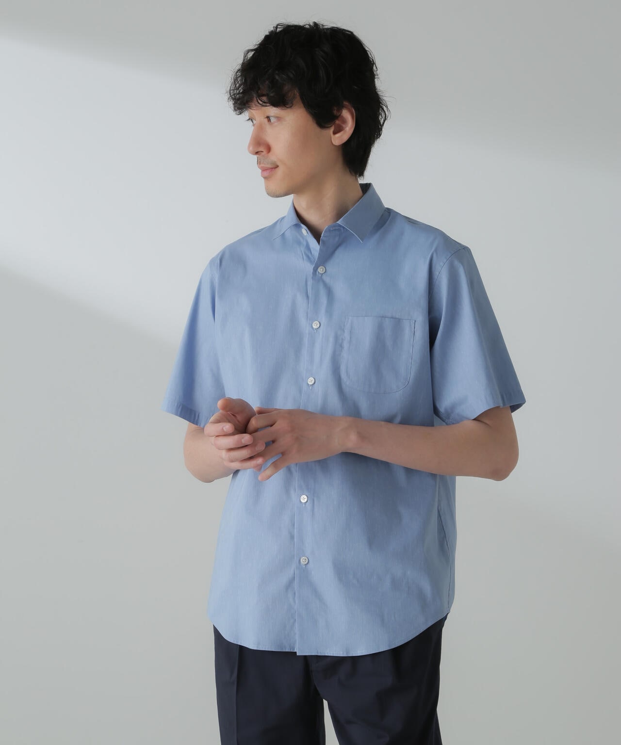 「ICE FLOW LINEN」レギュラーカラーシャツ 半袖 6684121206