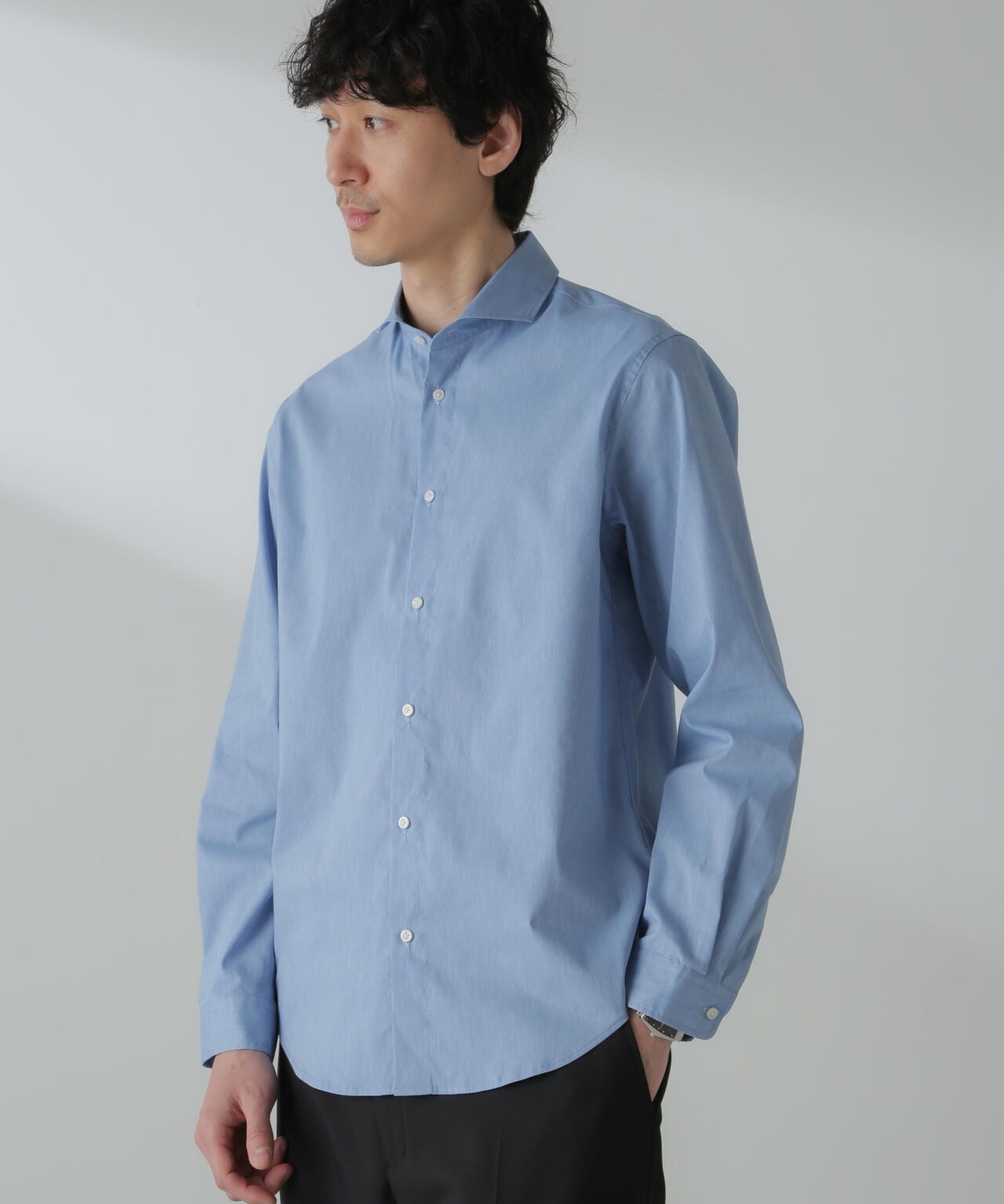 「ICE FLOW LINEN」カッタウェイシャツ 長袖 6684120224