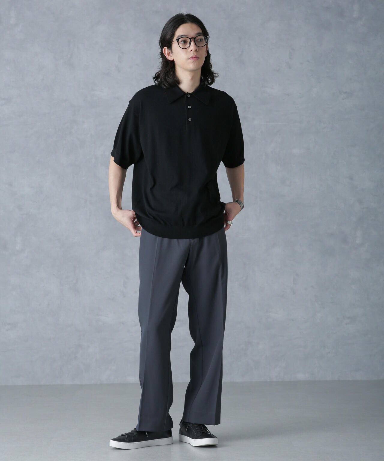 crepuscule/別注 S/S KNIT POLO 6704124027