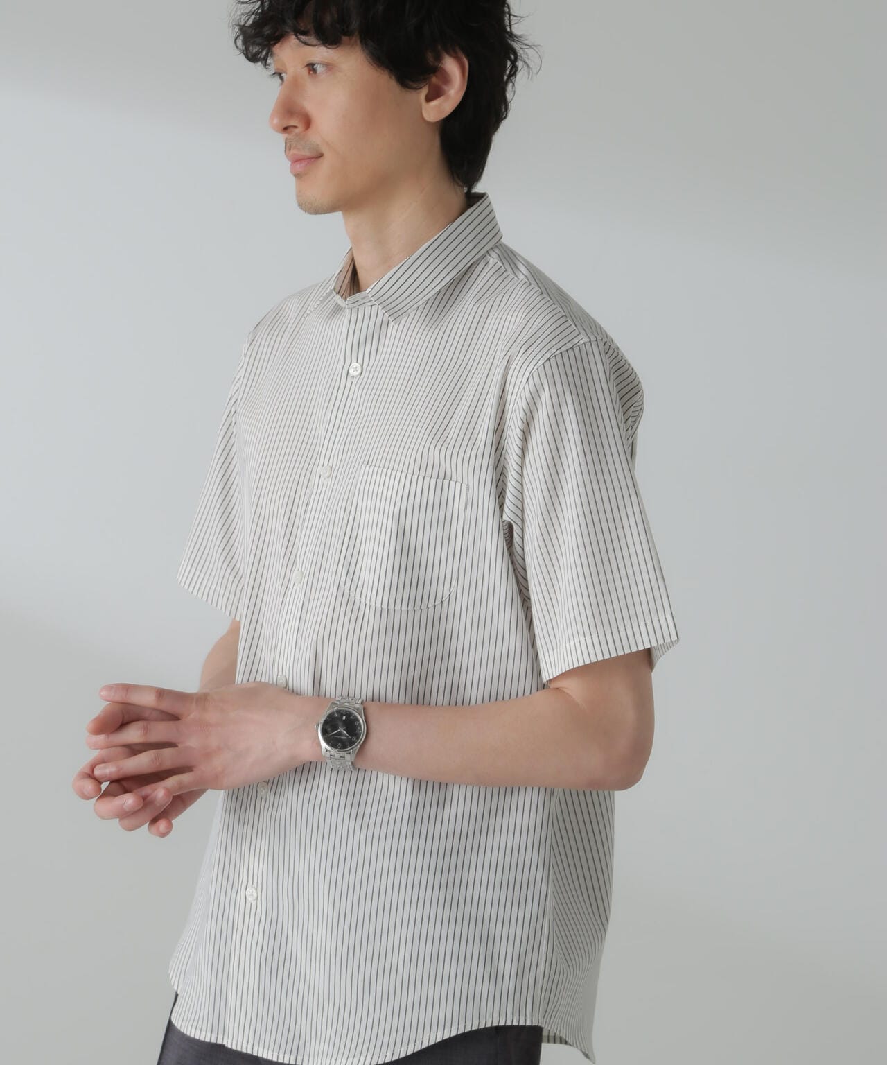 「ICE FLOW LINEN」バリエーションシャツ 半袖 6684121207