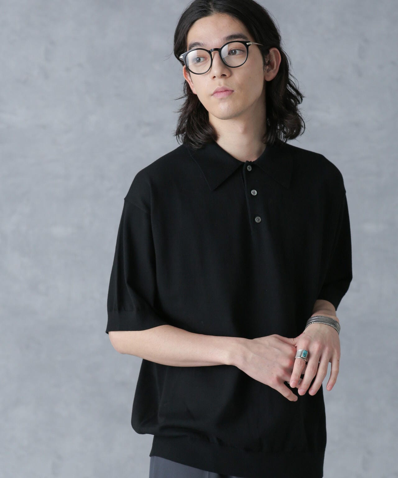 crepuscule/別注 S/S KNIT POLO 6704124027