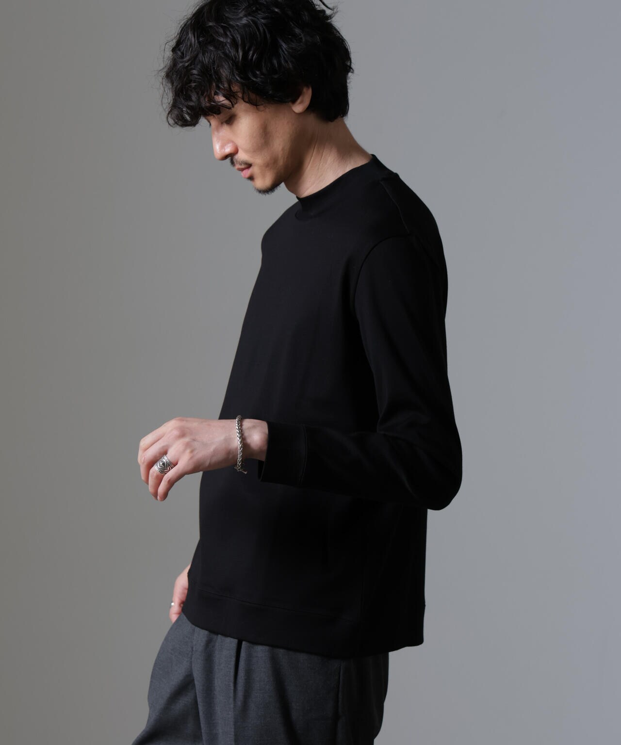 ｢FORMAL JERSEY｣モックネックカットソー長袖 6684223216