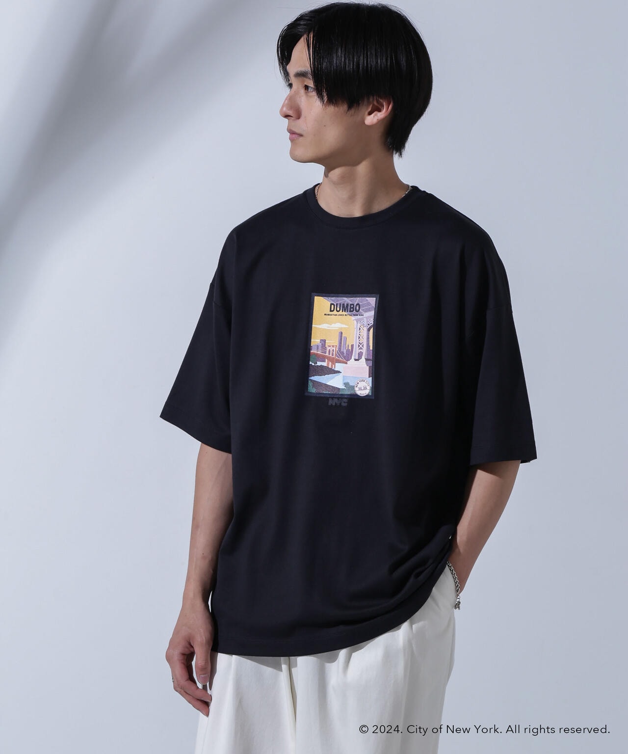 GOOD ROCK SPEED×Anti Soaked(R)  汗染み防止 「NEW YORK CITY」1 クルーネックビッグTシャツ 6684124245