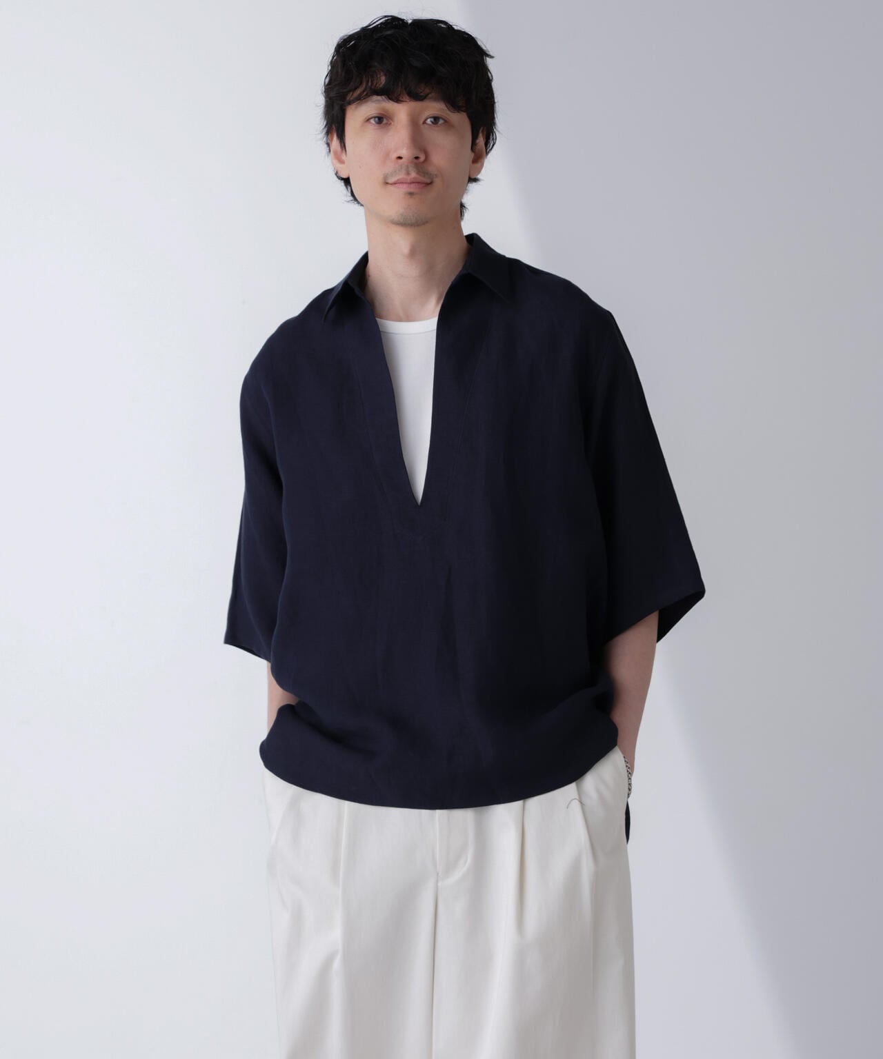 ダブルカバーツイルスキッパーシャツ 6684121219