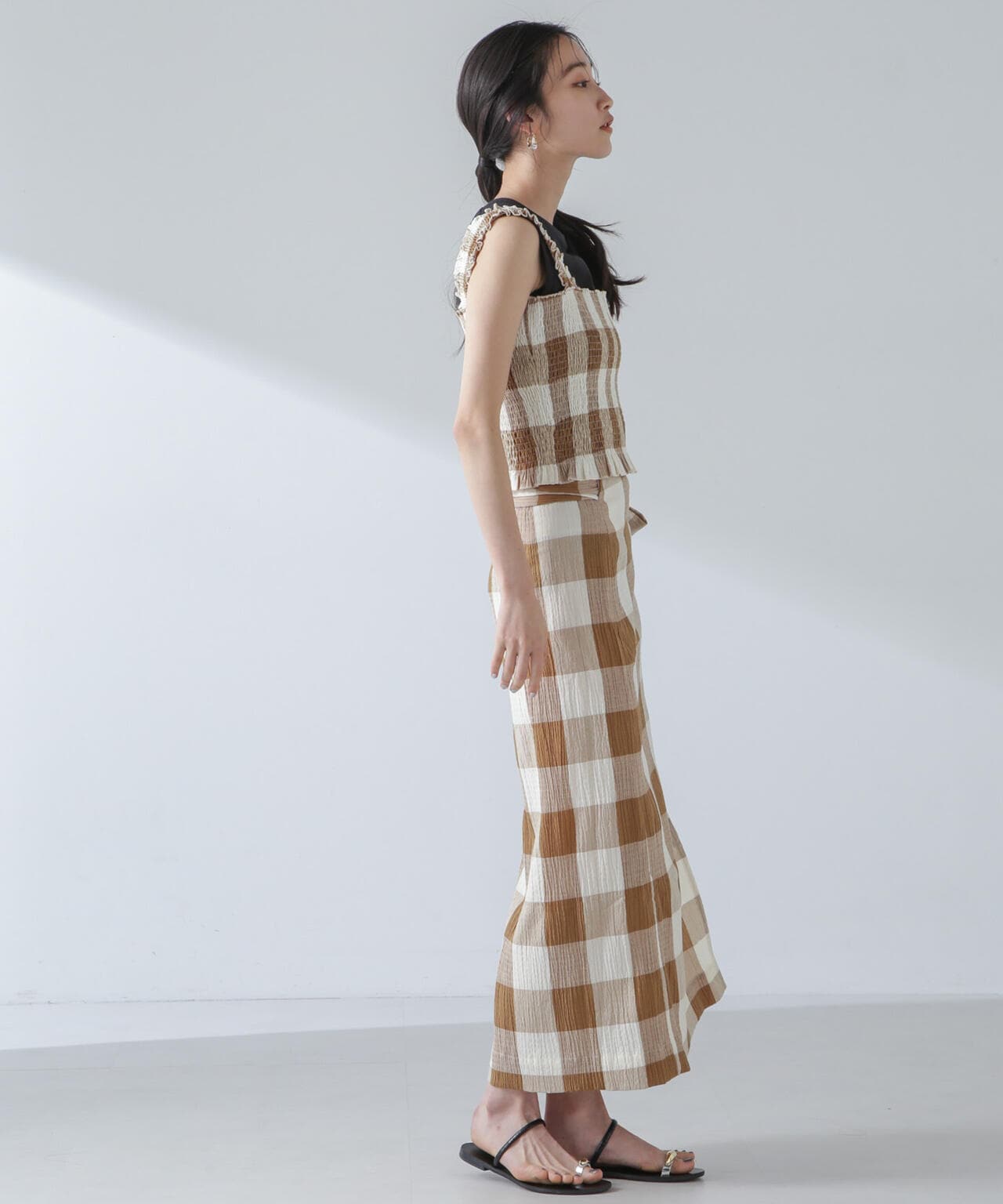 RITA ROW/Checkered pareo skirt 6714130010