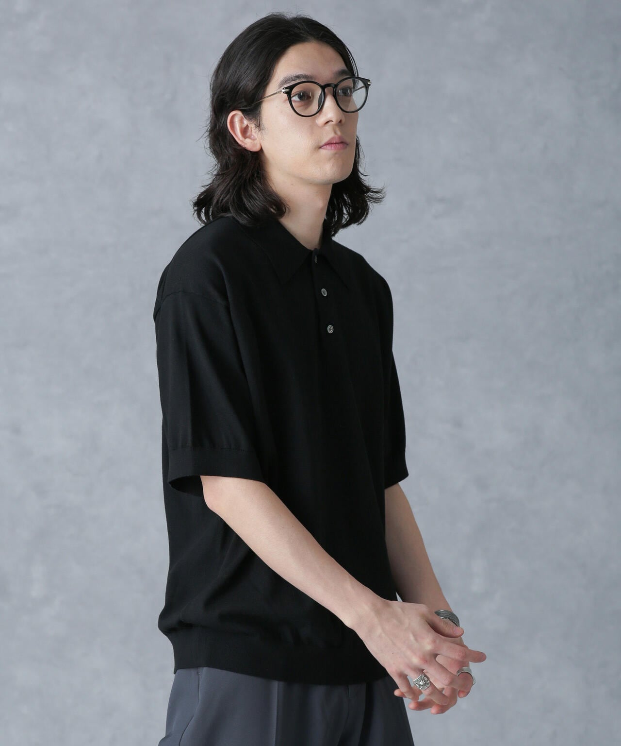 crepuscule/別注 S/S KNIT POLO 6704124027