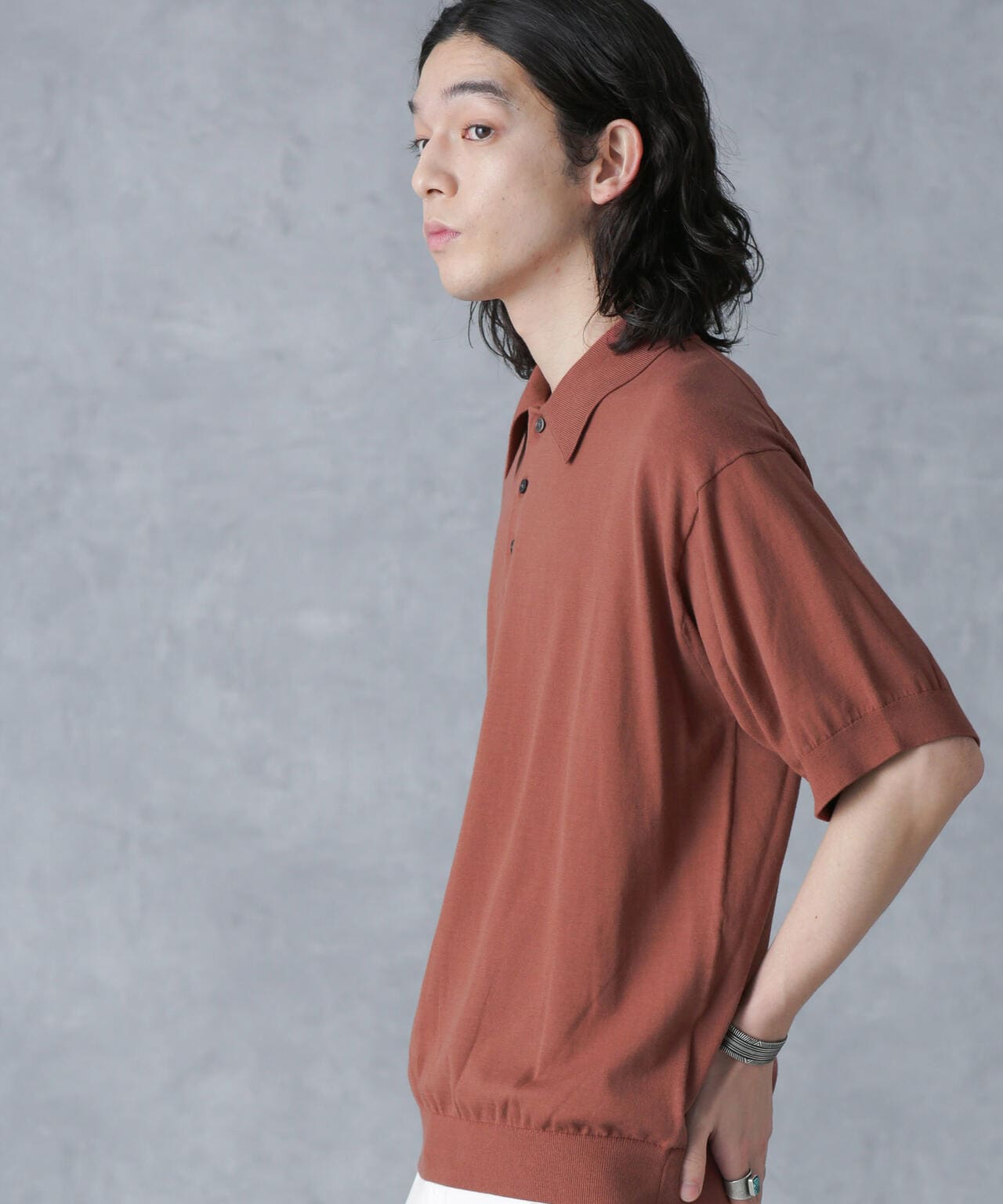 crepuscule/別注 S/S KNIT POLO 6704124027