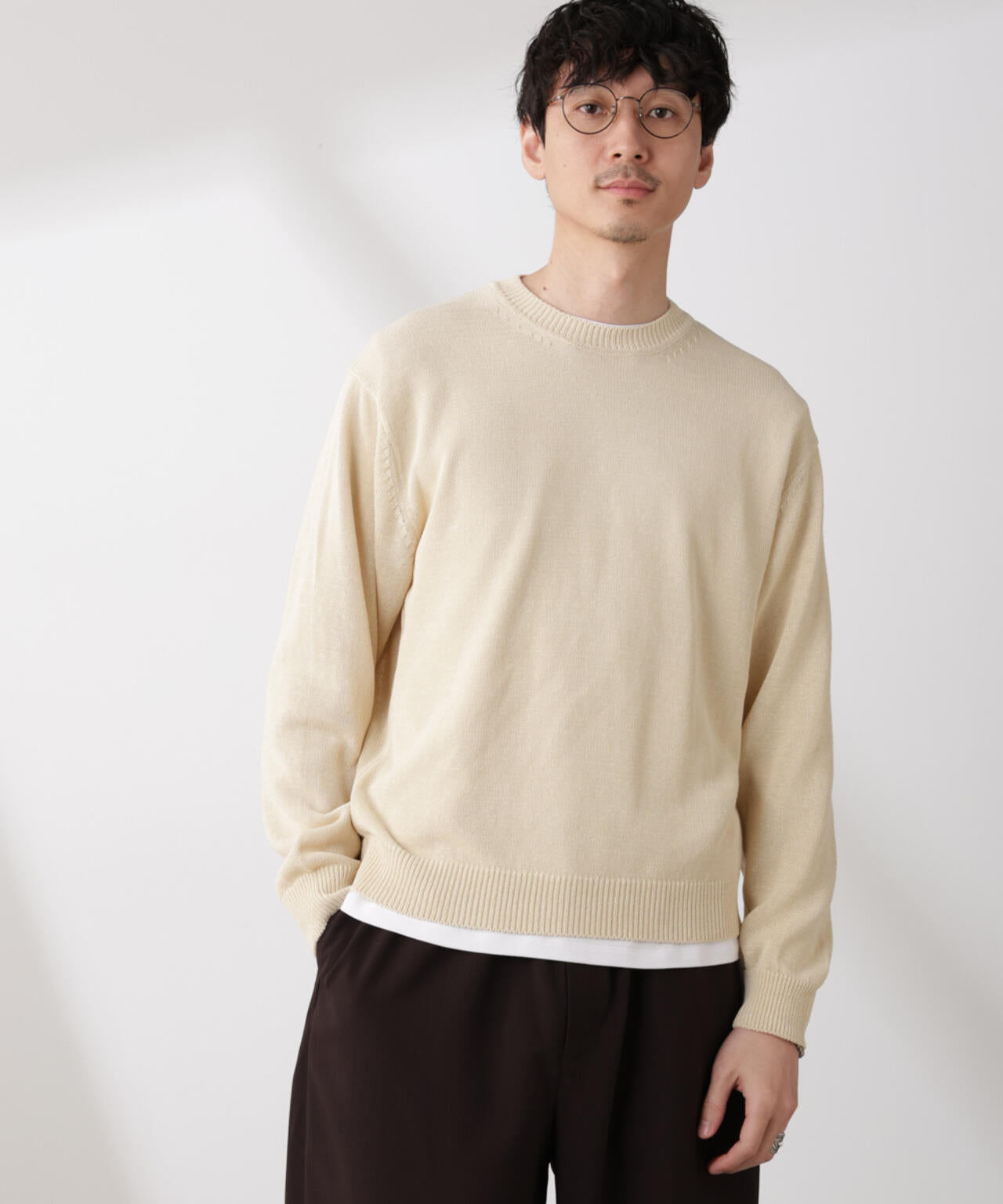 クルーネック シアーニット 6685122209