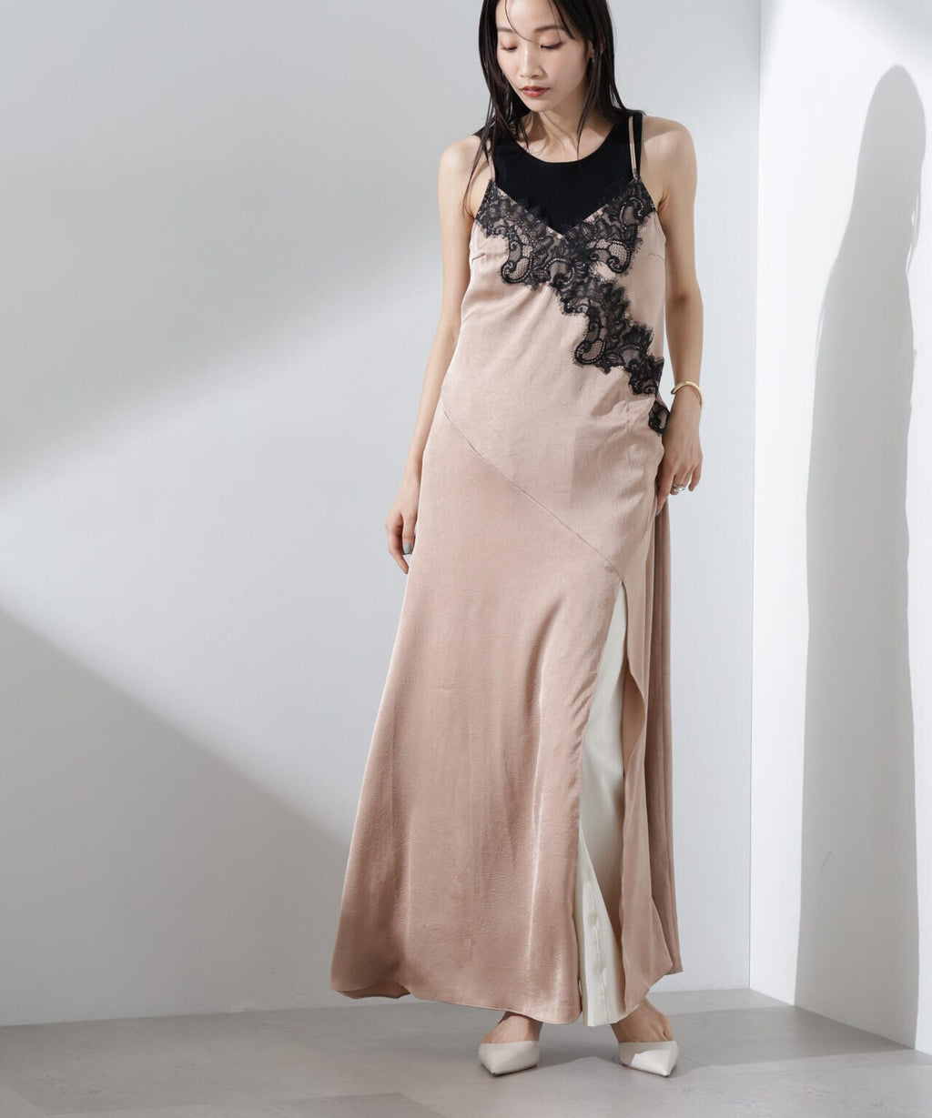 BAUM UND PFERDGARTEN / Crinkled Satin キャミソール ワンピース 