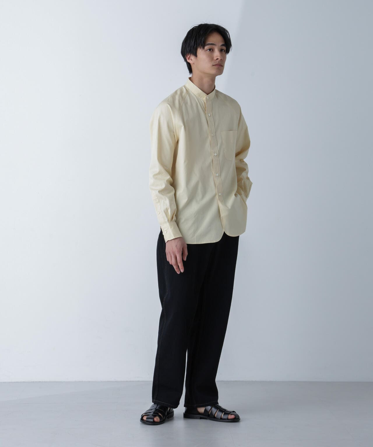 Scye/Oxford Grandad Collor Shirt 6704120095