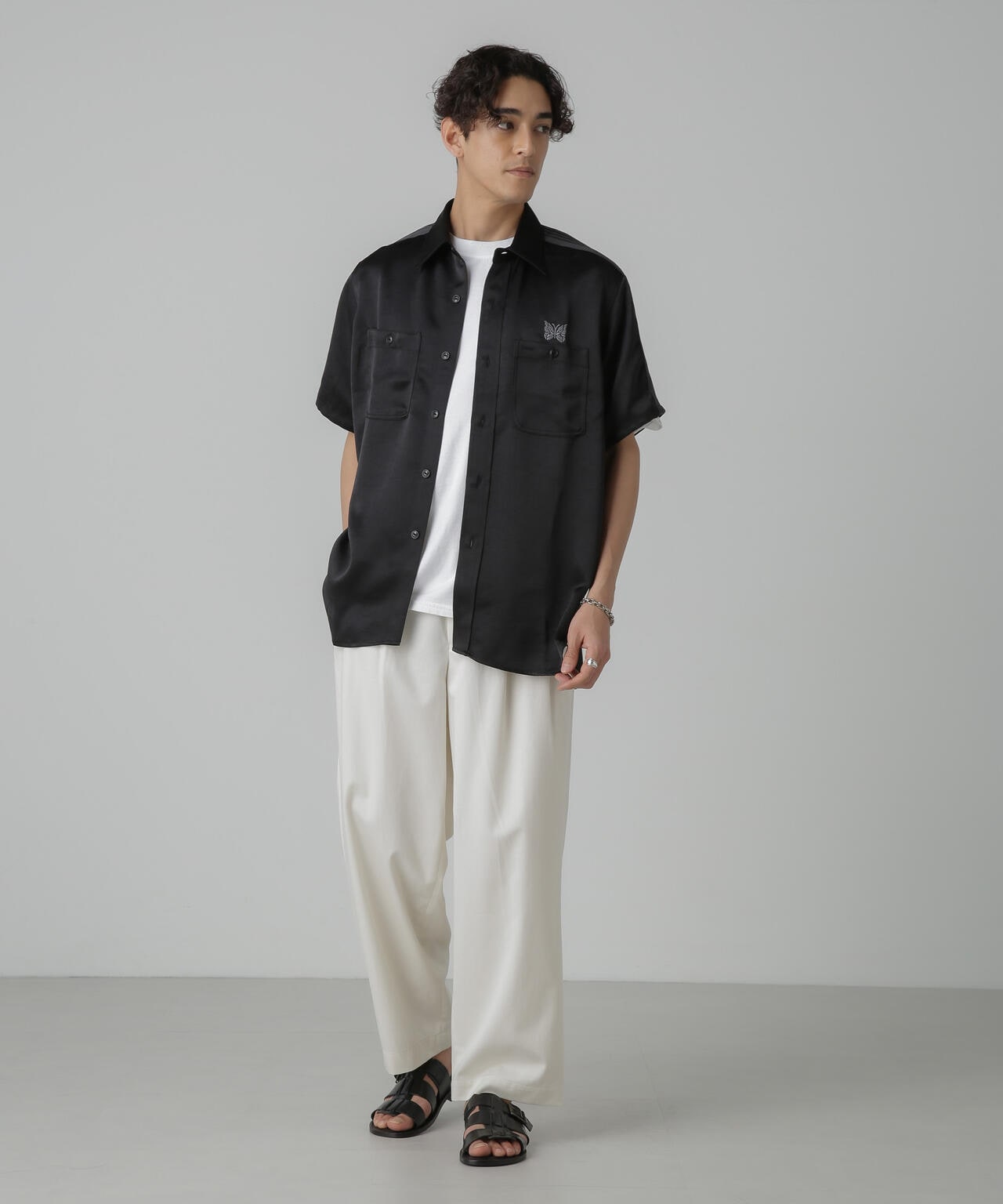 Needles/別注 S/S Work Shirt Poly Sateen 6704121011