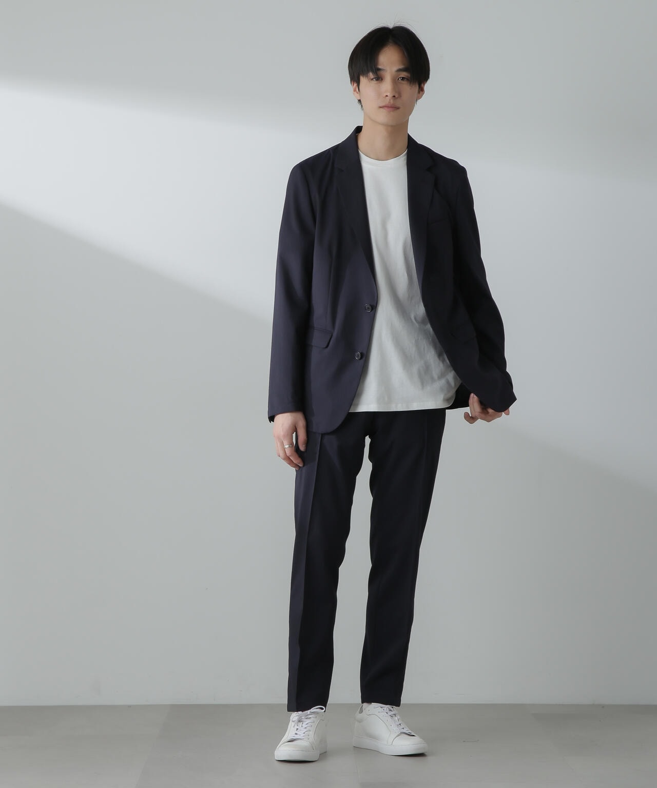 N TROUSERS」サマーウール TW ストライプ パンツ (セットアップ可)