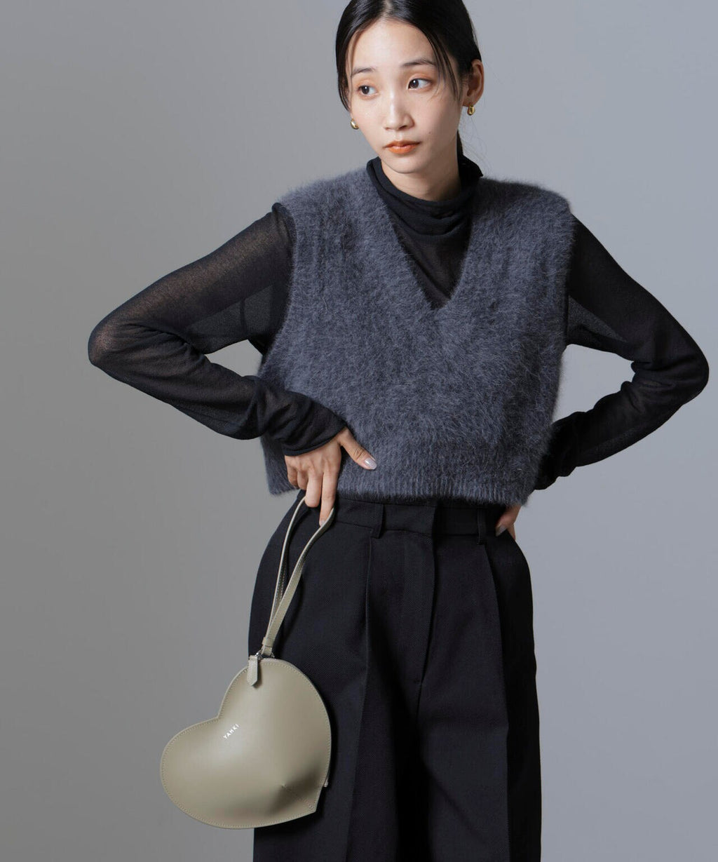 Theory 烈し 定価2.9万 ストライプ ノースリーブペプラムニット 美 