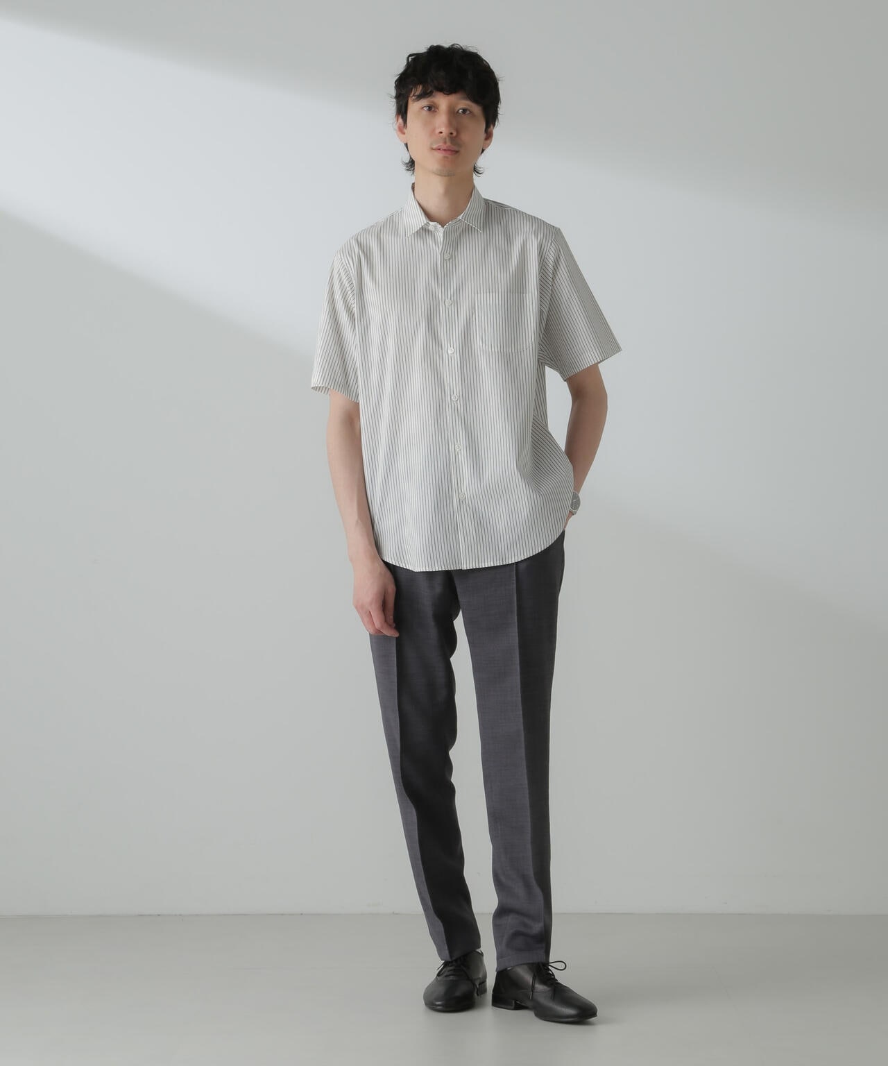 「ICE FLOW LINEN」バリエーションシャツ 半袖 6684121207