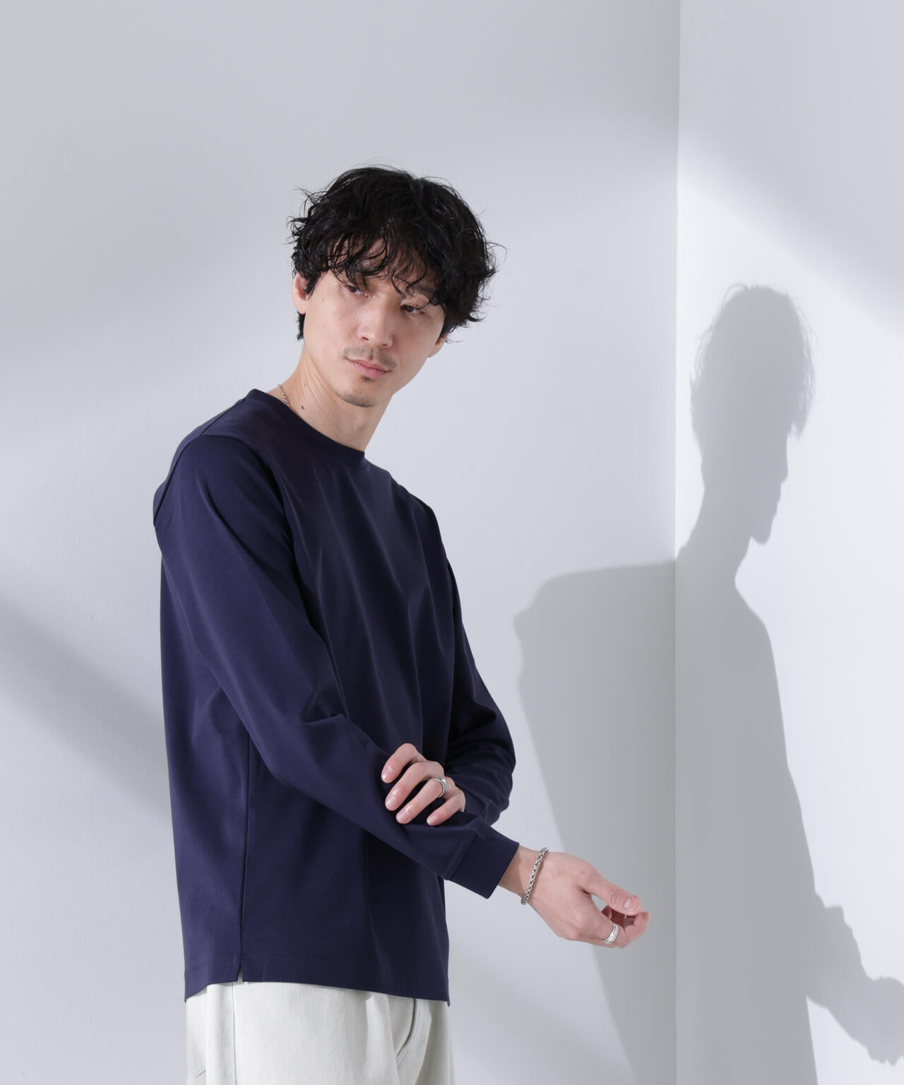 アンチスメル クルーネックTシャツ 長袖 6725123205