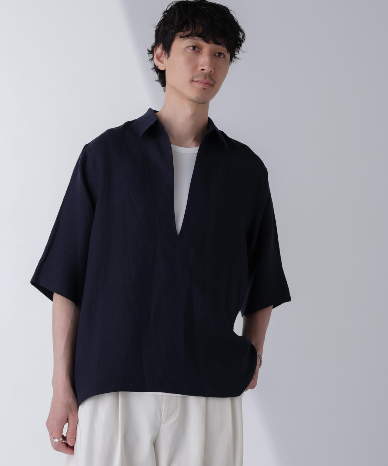 ダブルカバーツイルスキッパーシャツ 6684121219