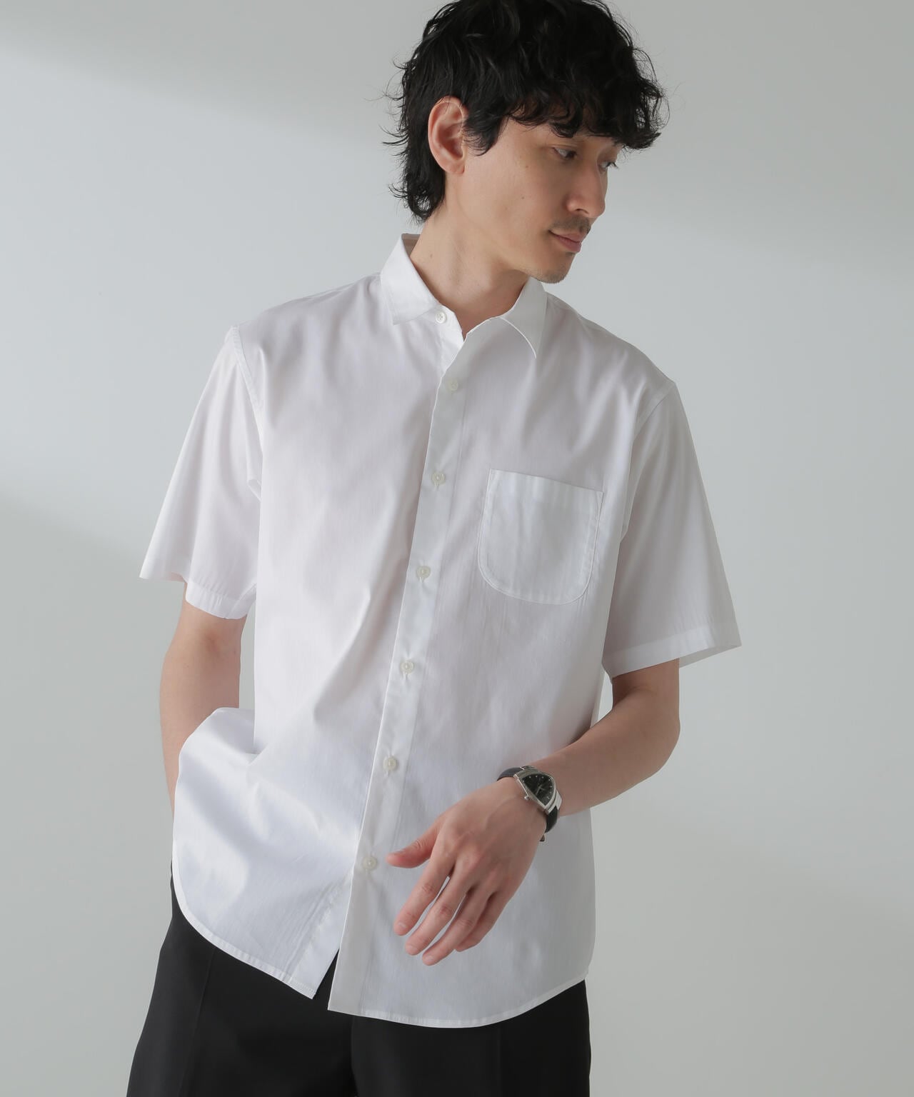 「ICE FLOW LINEN」レギュラーカラーシャツ 半袖 6684121206