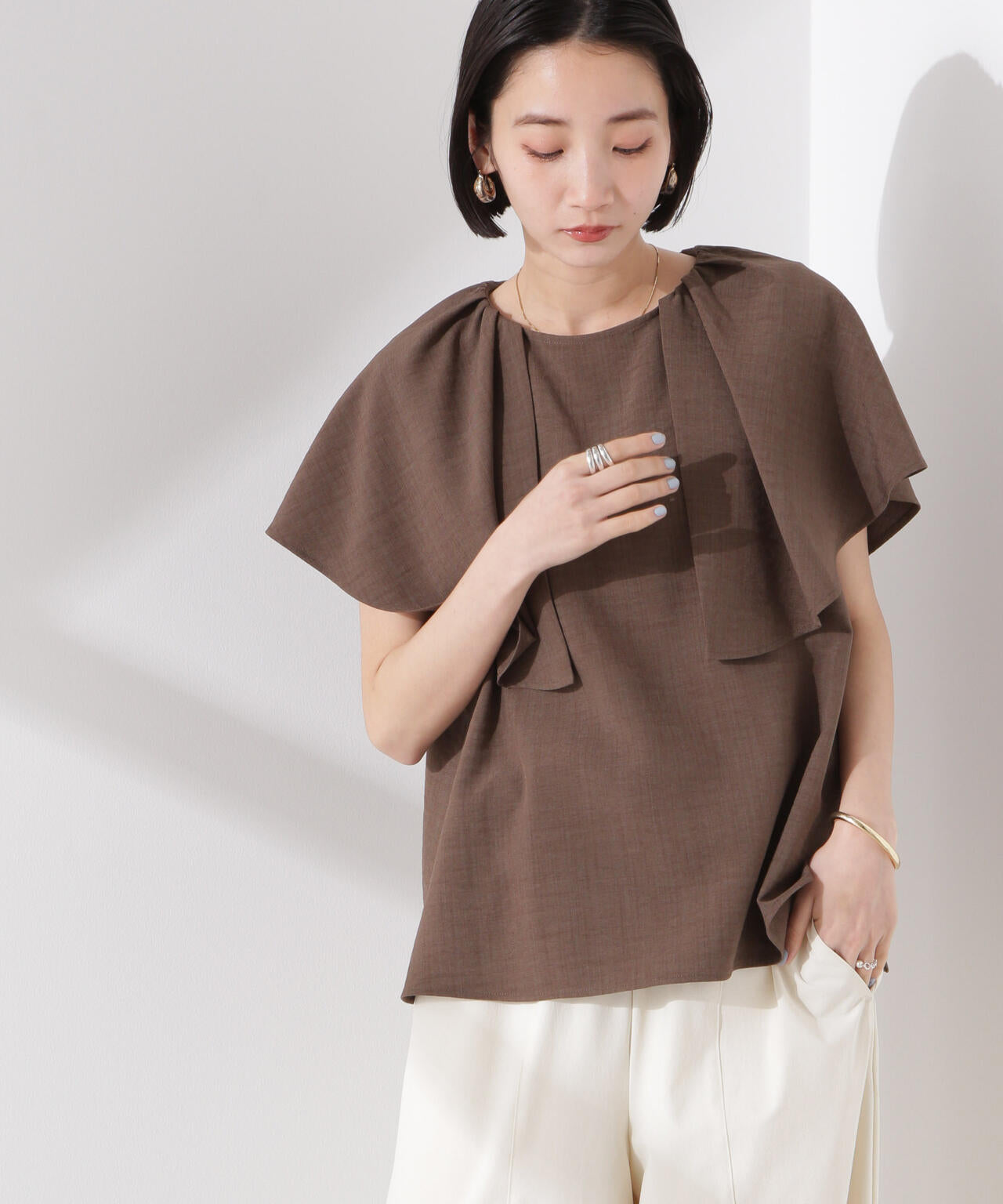 美品❇︎ビアズリー フレアスリーブブラウス カットソー 23SS