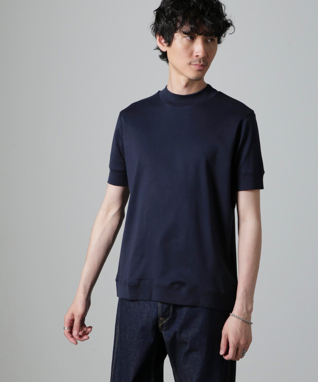 「FORMAL JERSEY」モックネックカットソー半袖 6684224223