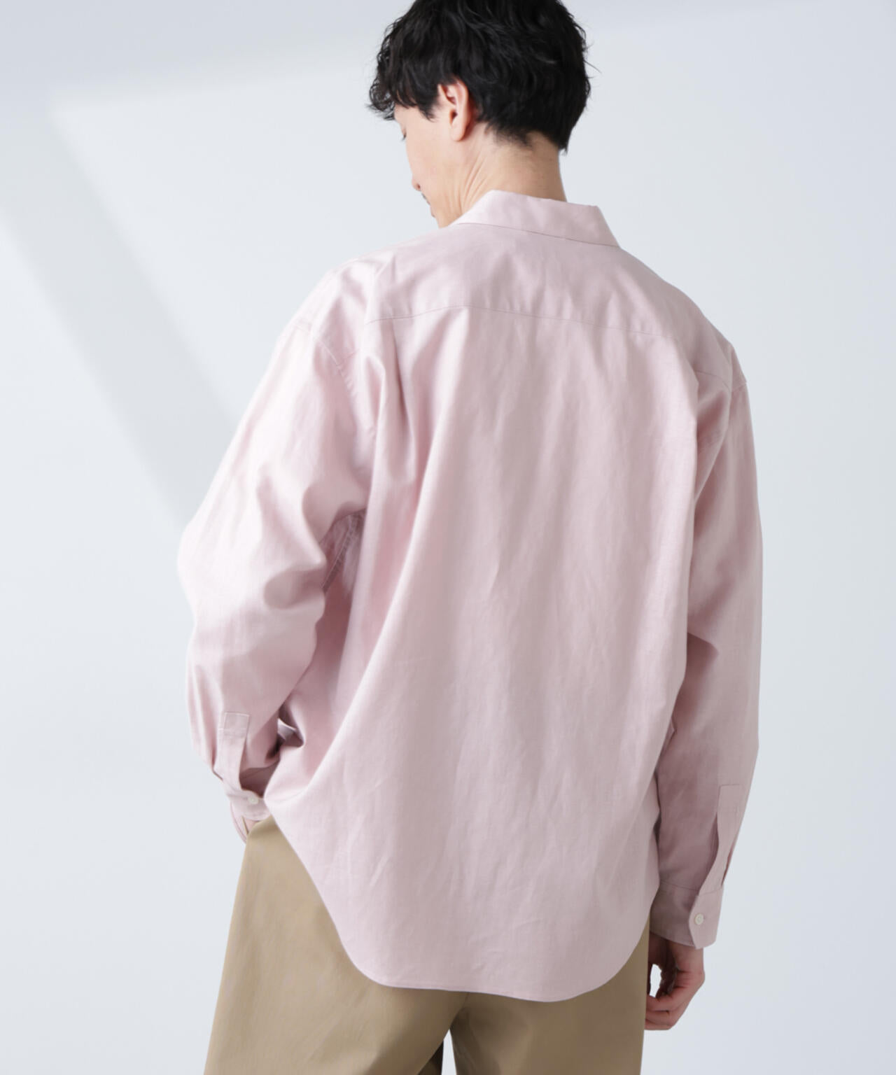 「BELGIUM LINEN FABRICS」リネンコットンレギュラーシャツ 6685120218