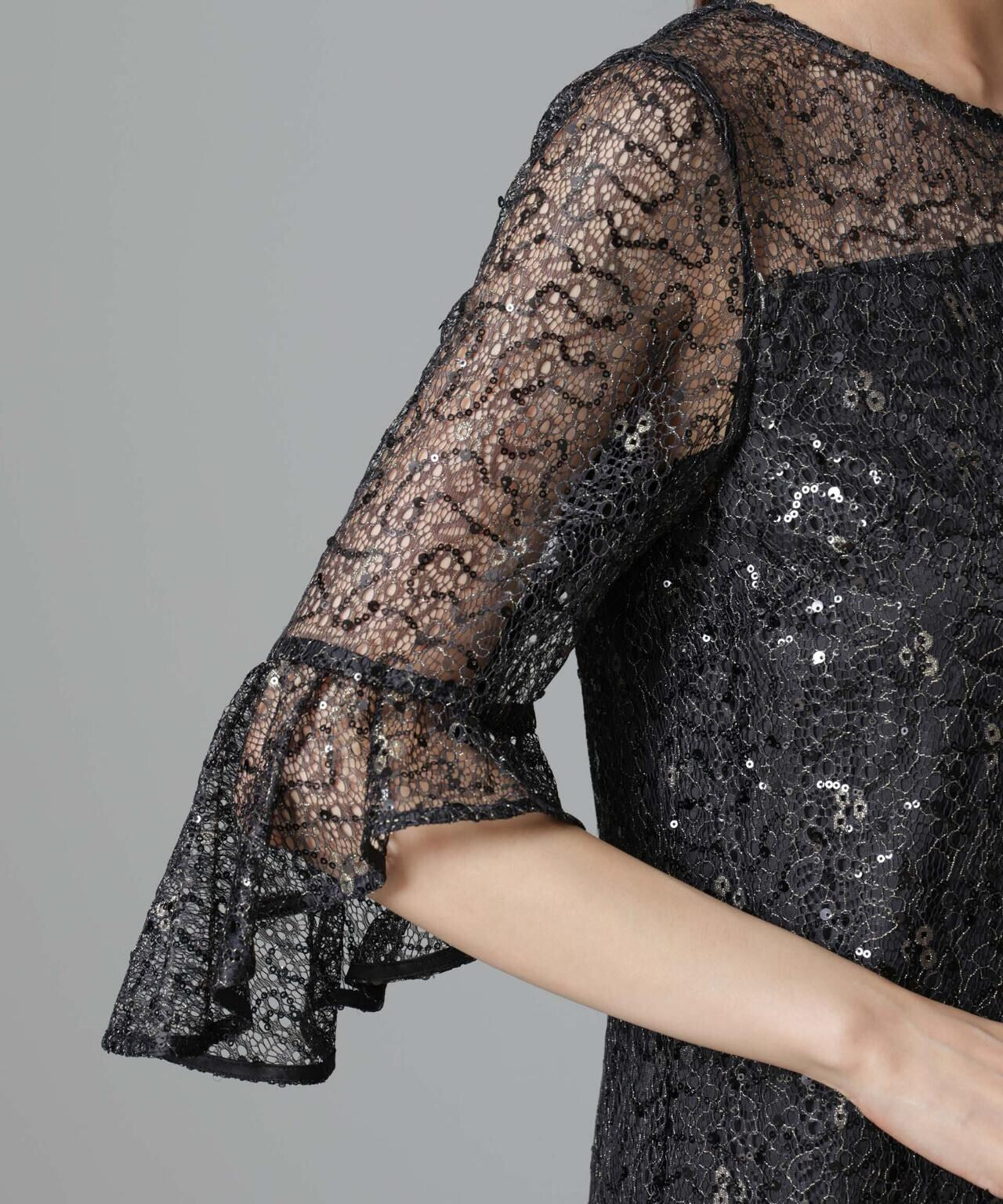 troisiemechaco/SPANGLE LACE ワンピース 6714219027