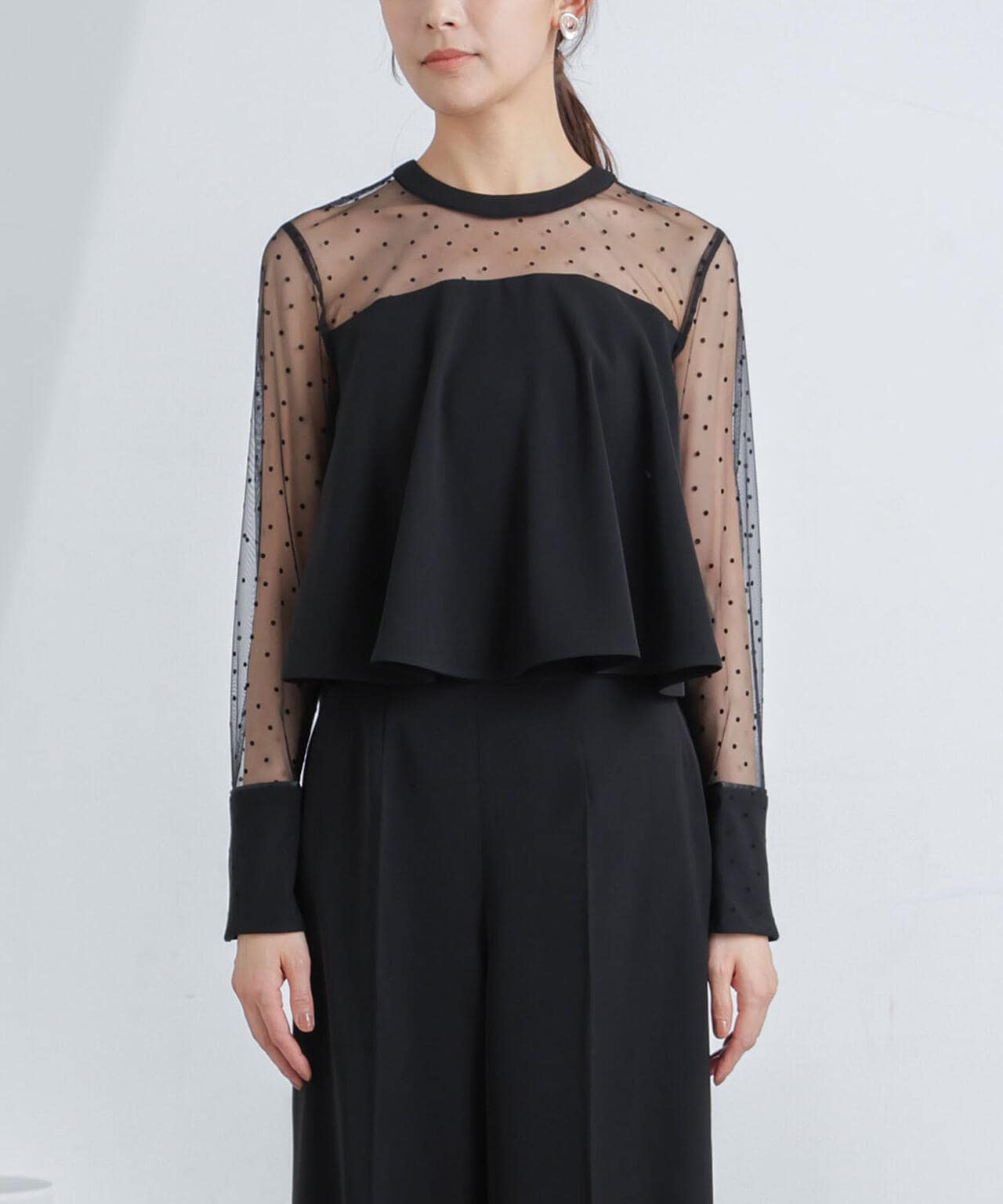 フロッキー ドット チュール セットアップ 