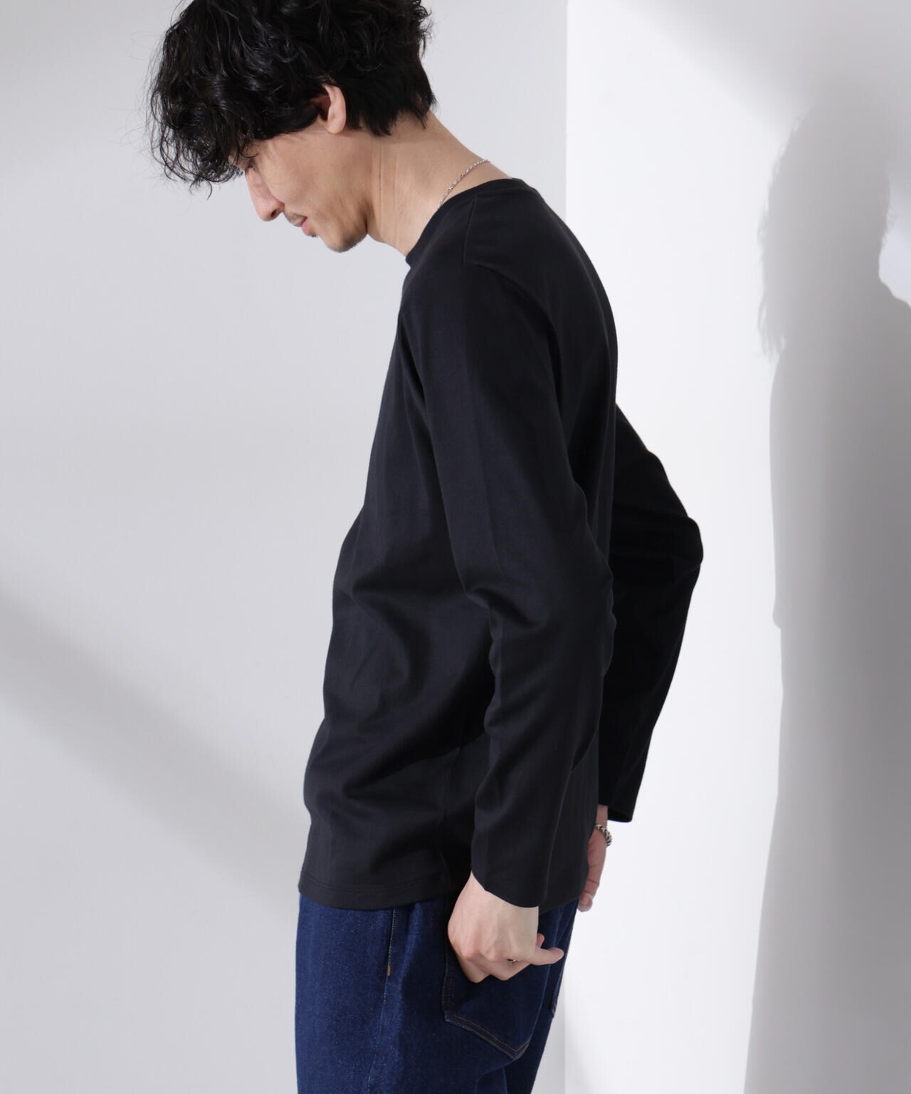 【大人気シリーズ】Anti Soaked(R)汗染み防止 クルーネックTシャツ 長袖 6685123201