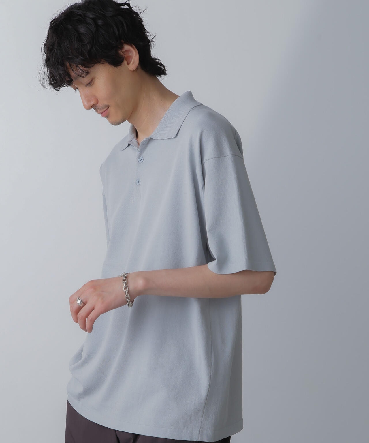 ATON/FRESCA KNIT CREW POLO KNIT 6704124007