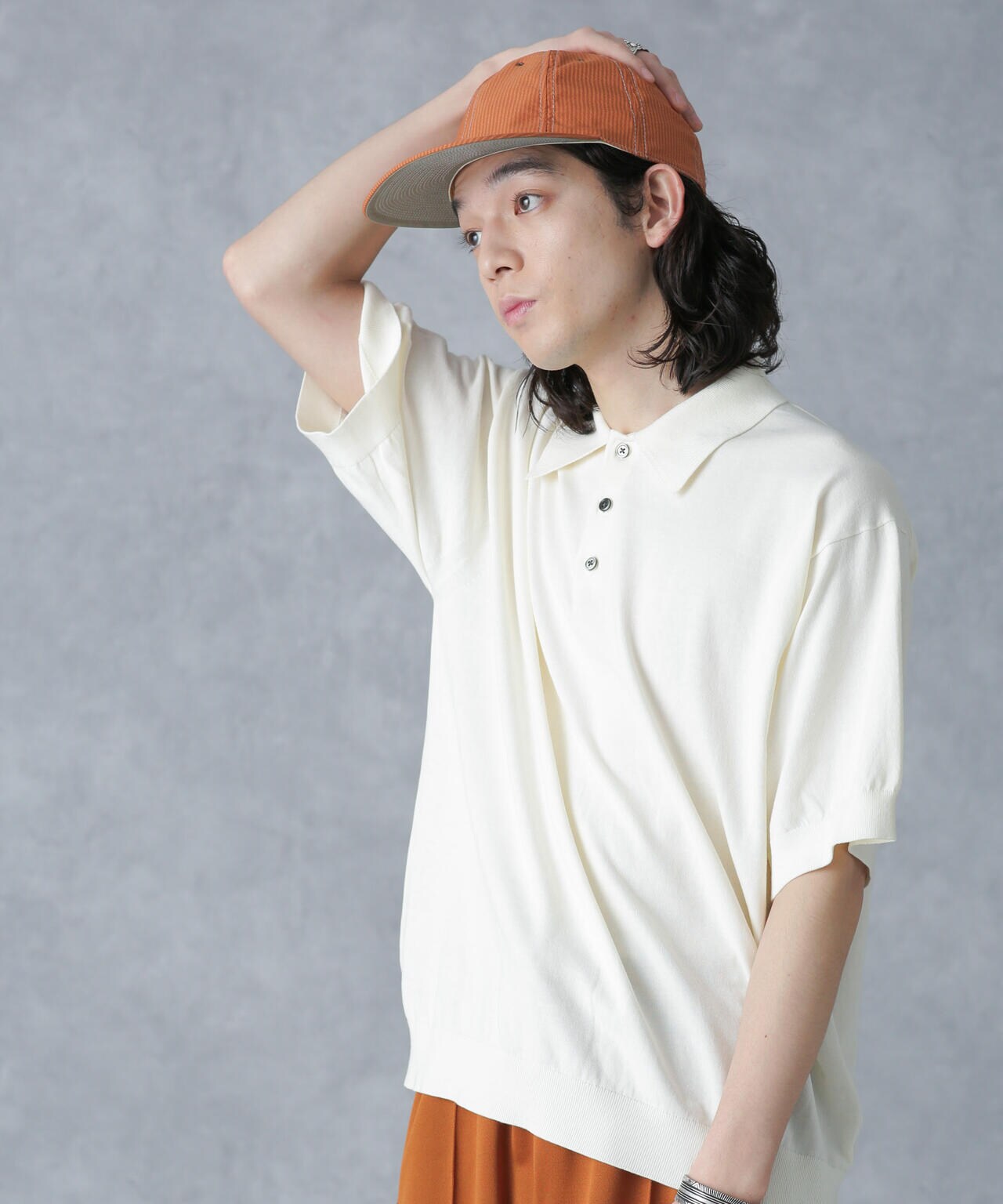 crepuscule / 別注 S/S KNIT POLO