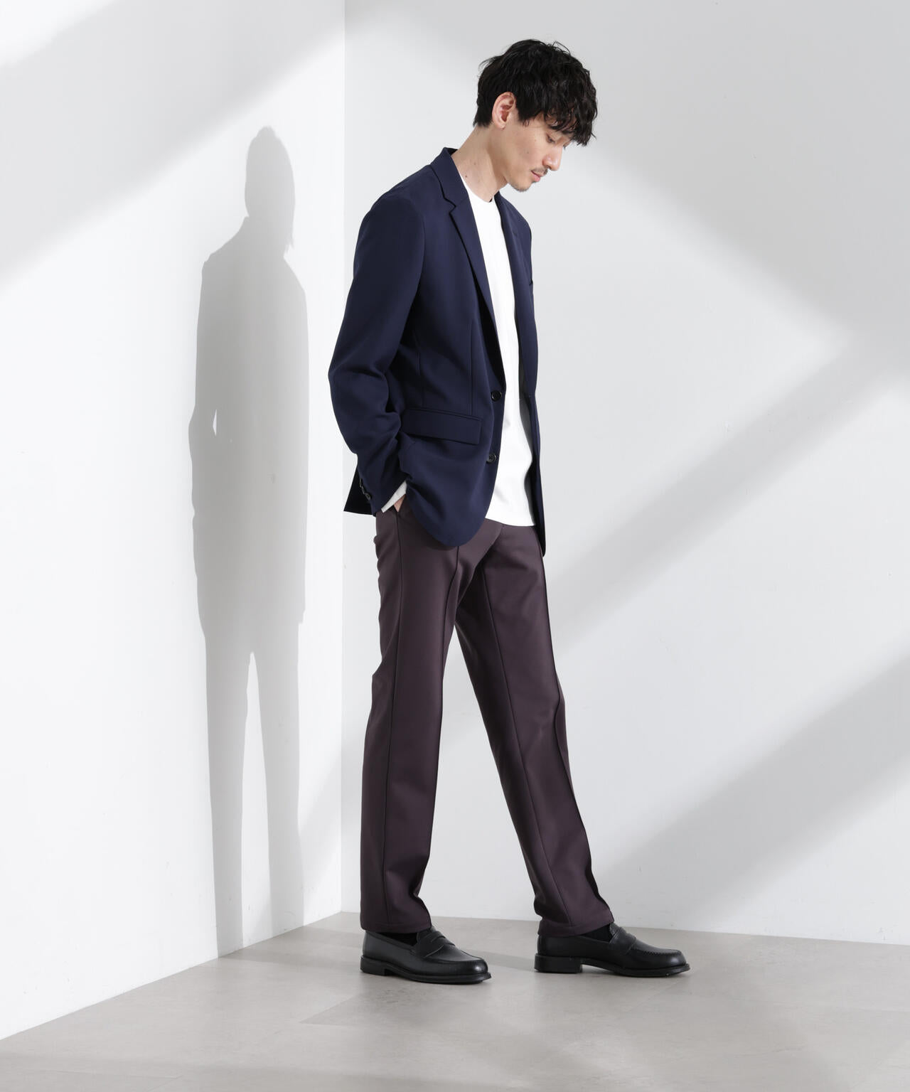 「N TROUSERS BASIC」TEXBRID(R)ポンチストレッチパンツ(セットアップ可) 6685129204