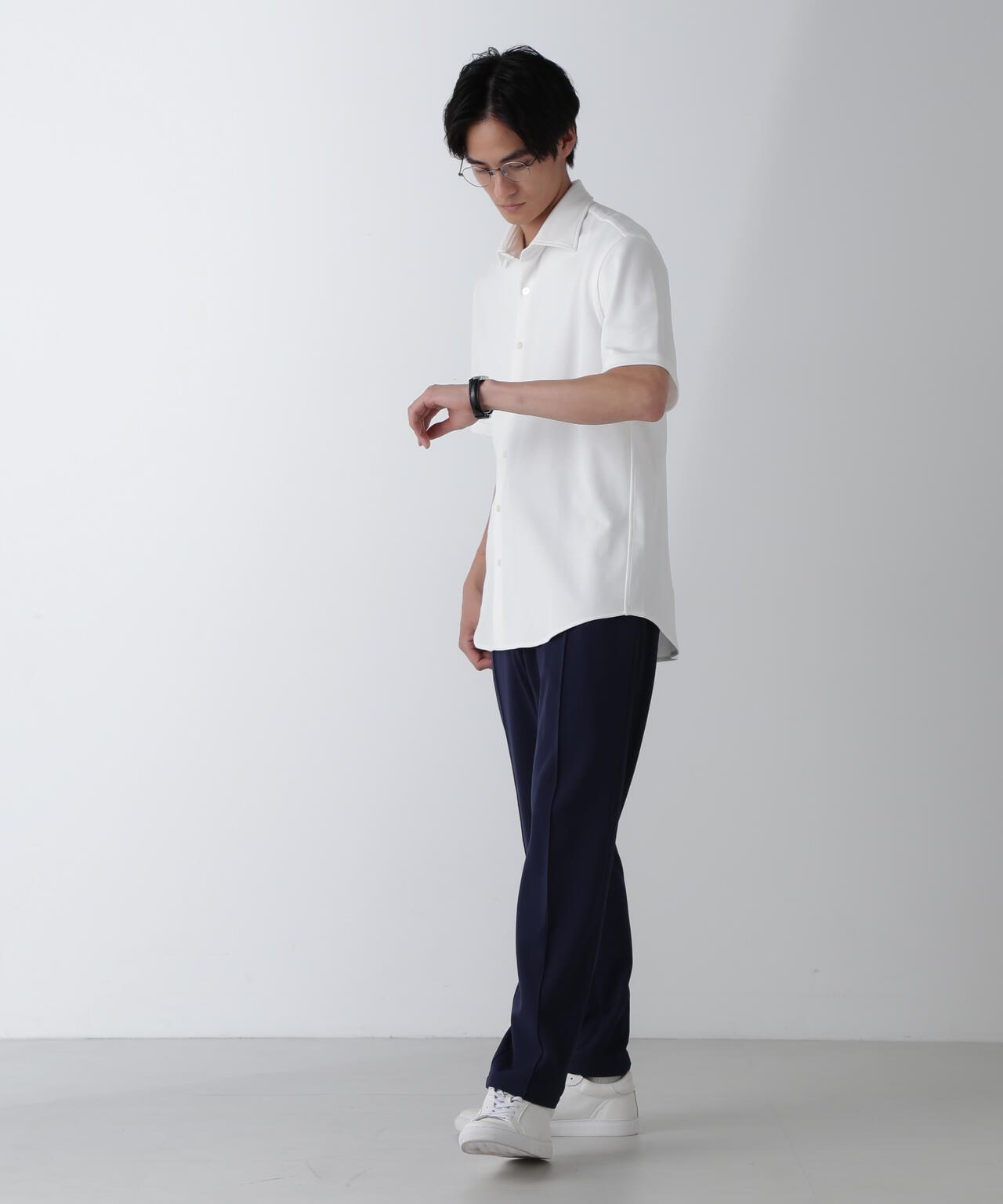 ｢N SHIRTS｣AQUA RHYTHM(R)鹿の子シャツ 半袖 6684221202