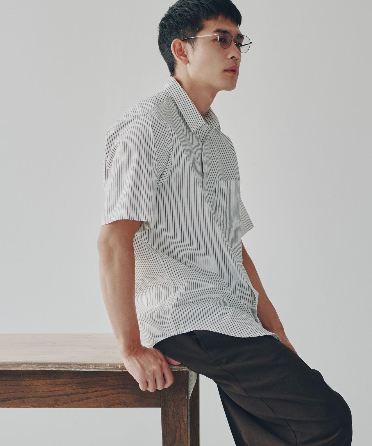 「ICE FLOW LINEN」バリエーションシャツ 半袖 6684121207