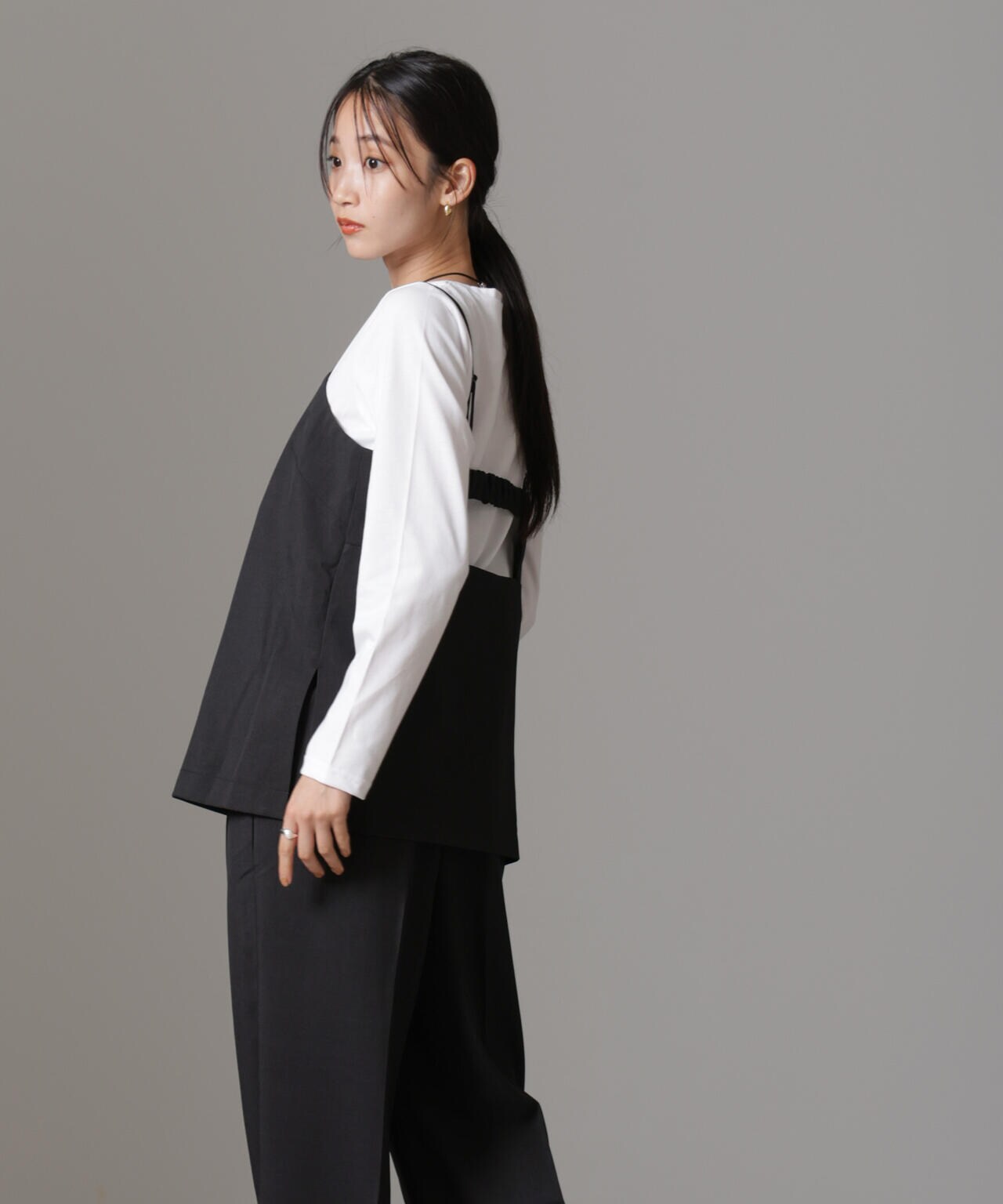 キャミトップス＋パンツ＋ロングＴシャツ3アイテムセットアップ 6734219320