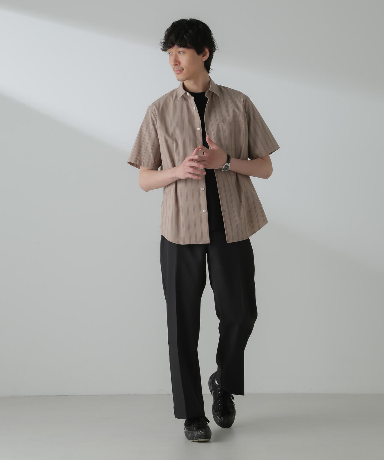 「ICE FLOW LINEN」バリエーションシャツ 半袖 6684121207