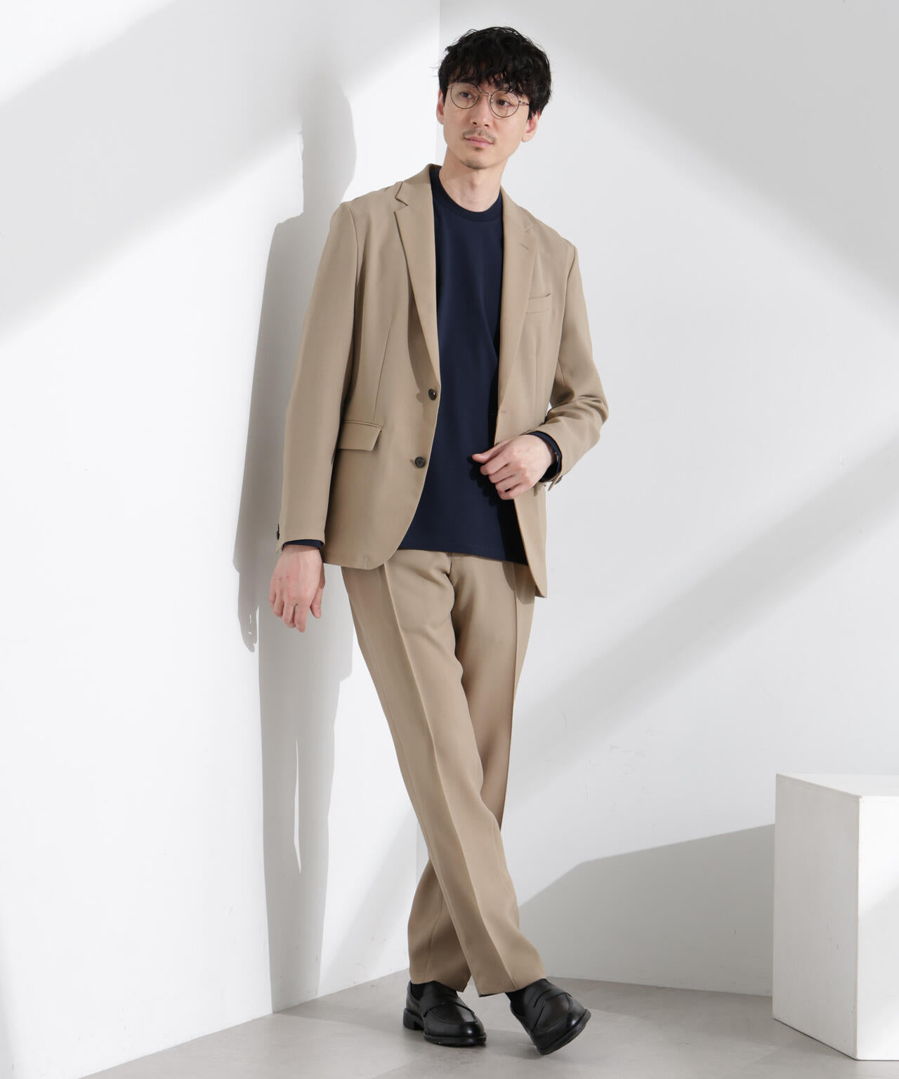 「N TROUSERS PREMIUM」強撚ピケストレッチパンツ(セットアップ可) 6685129201